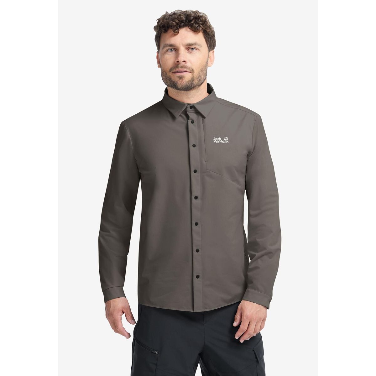 Jack Wolfskin Outdoorbluse Prelight Suncool LS Shirt M Perfektes Outdoor-Hemd für Herren mit UV-Schutz, ideal für