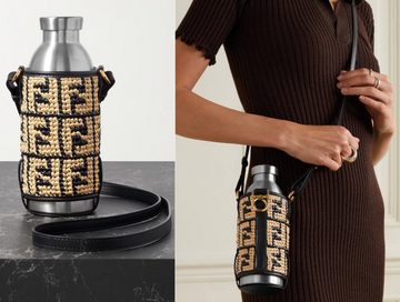 FENDI Trinkflasche FENDI X 24Bottles® Raffia Bag Steel Bottle Holder Set Flaschenhalter T