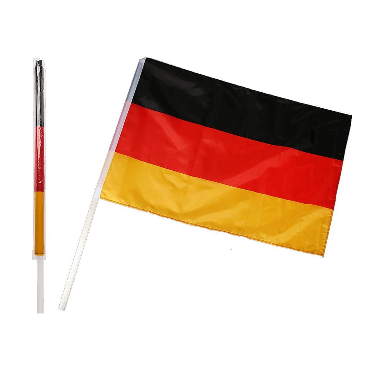Out of the Blue Flagge Bundesflagge ca. 60 x 90 cm Deutschlandfahne mit Kunststoffstab