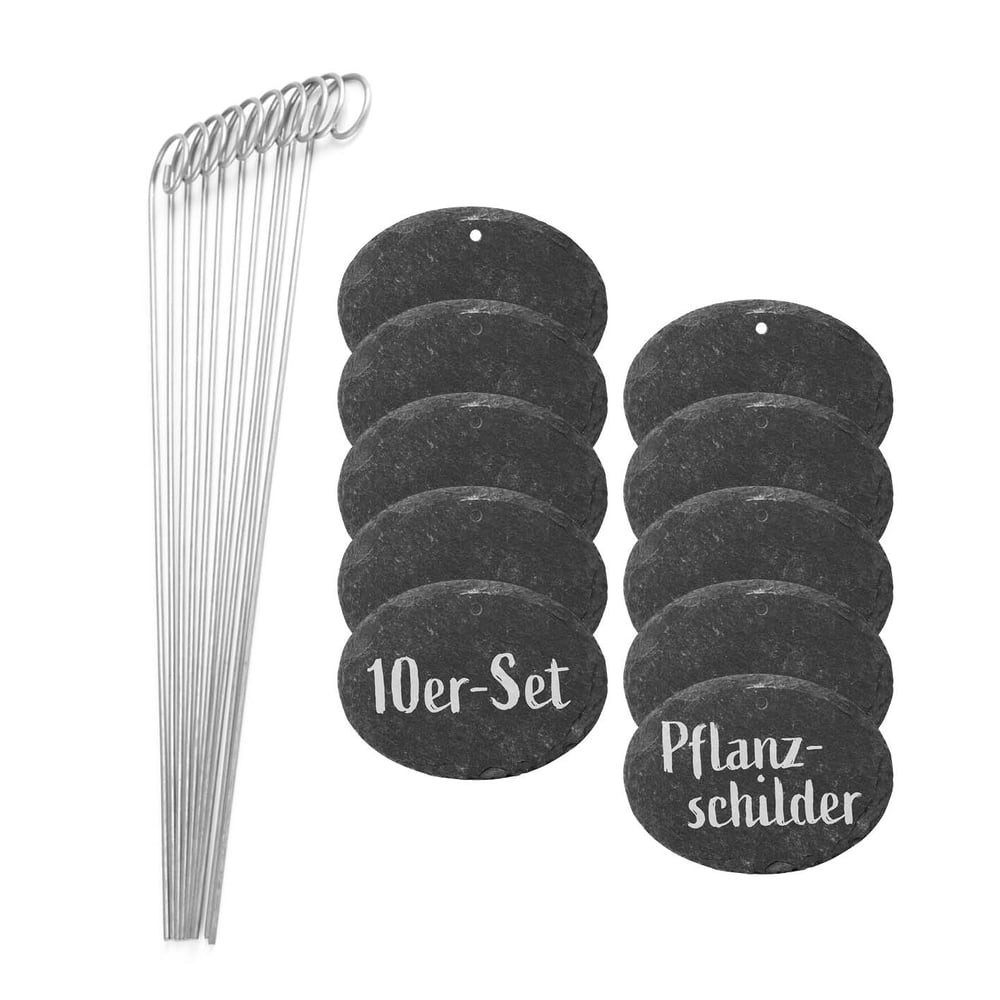 Hoberg Gartenstecker Schiefer-Pflanzschilder oval günstig online kaufen