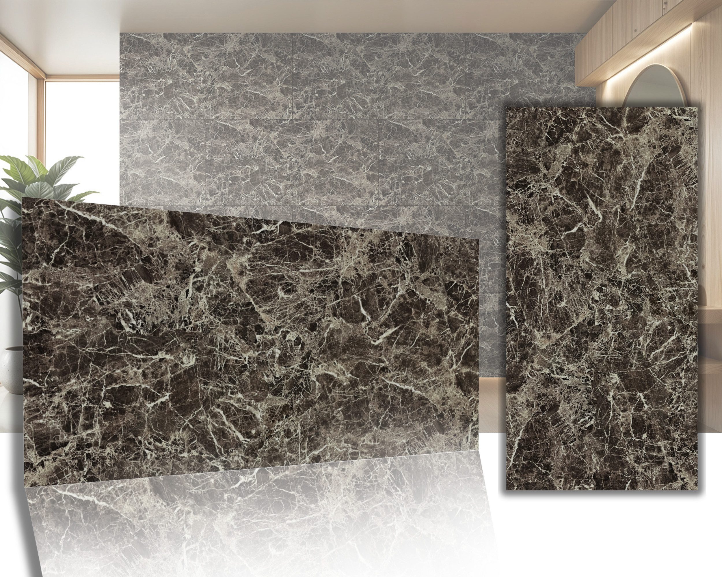 IKHEMalarka Wandpaneel Marmoroptik – Hochwertige PVC Wandverkleidung, BxL: günstig online kaufen