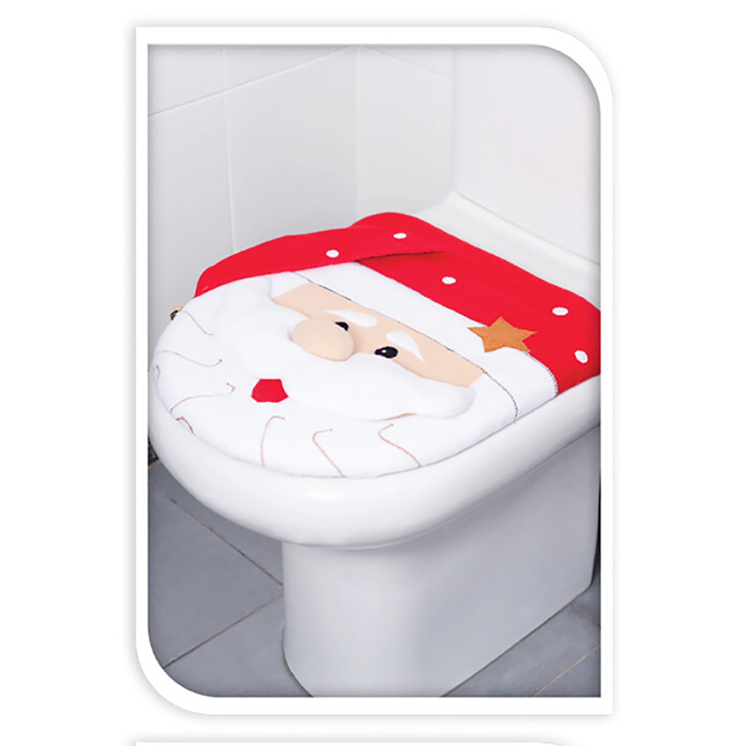 Annastore WC-Deckelbezug Lustiger WC Sitzbezug Nikolaus für Weihnachten Toi günstig online kaufen