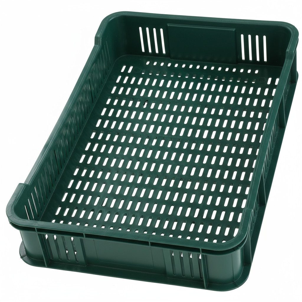 HaGa Kiste Lagerkiste 59x39,5x11 cm Obst- und Gemüsekasten stapelbar 10kg in grün