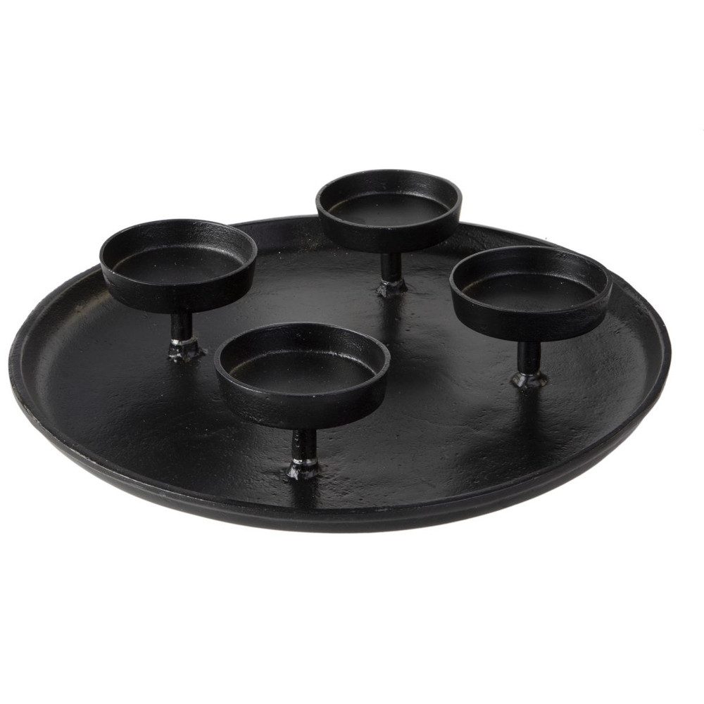 MICA Teelichthalter Adventskerzenhalter schwarz - ca. günstig online kaufen