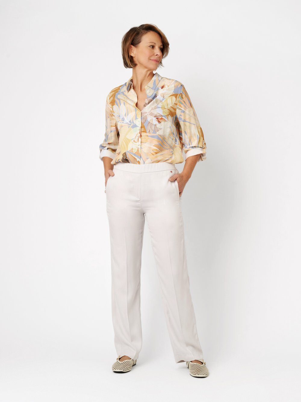 Relaxed by TONI Palazzohose Scarlet Wide mit Bügelfalten