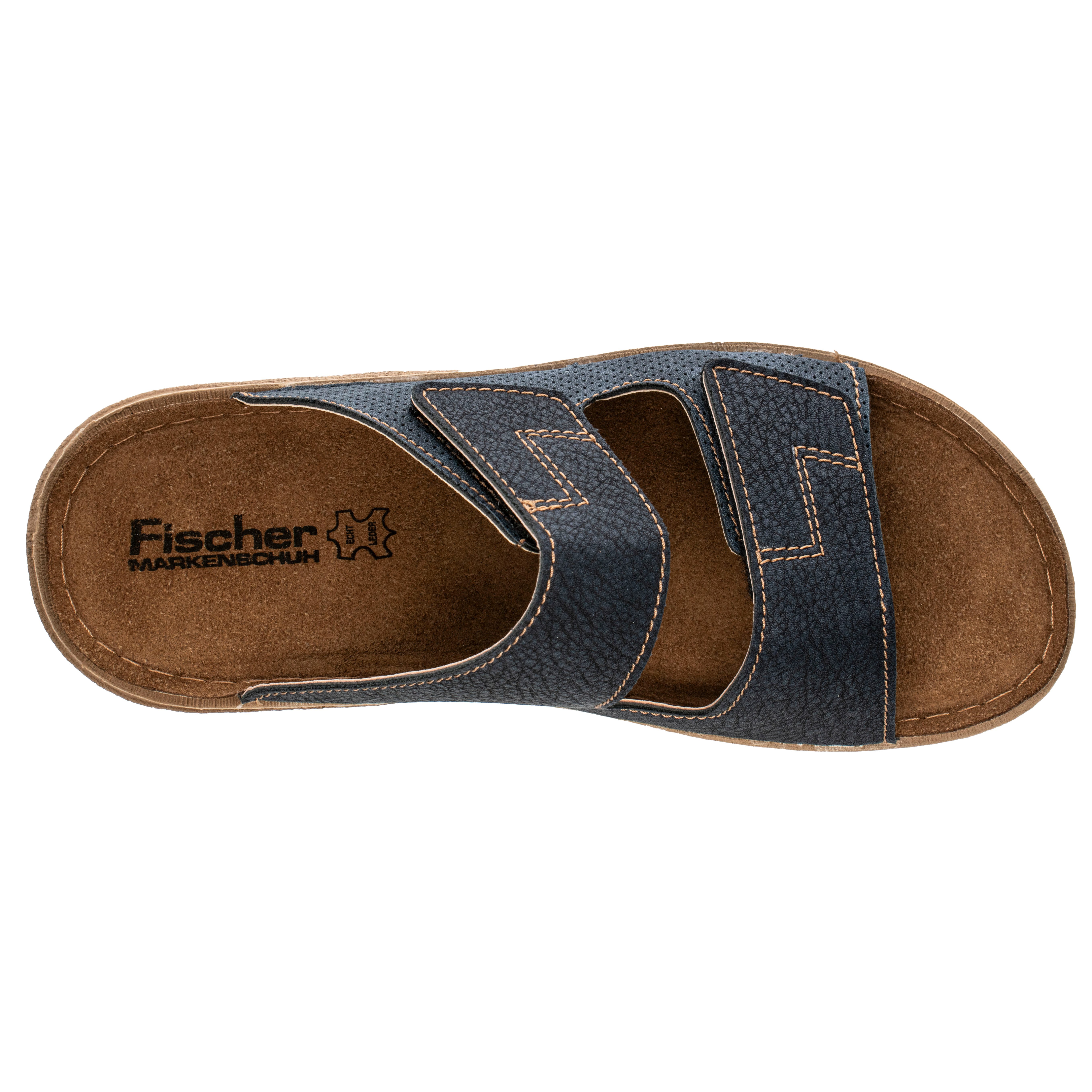 Fischer-Markenschuh Franz Pantolette aus Nappalino, mit Synthetik-Futter, mit gepolstertem Lederfußbett