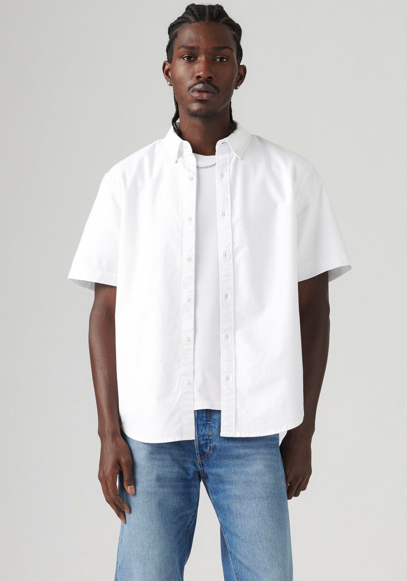 Levi's® Kurzarmhemd SS AUTHENTIC BUTTON DOWN mit kleiner Logostickerei auf günstig online kaufen