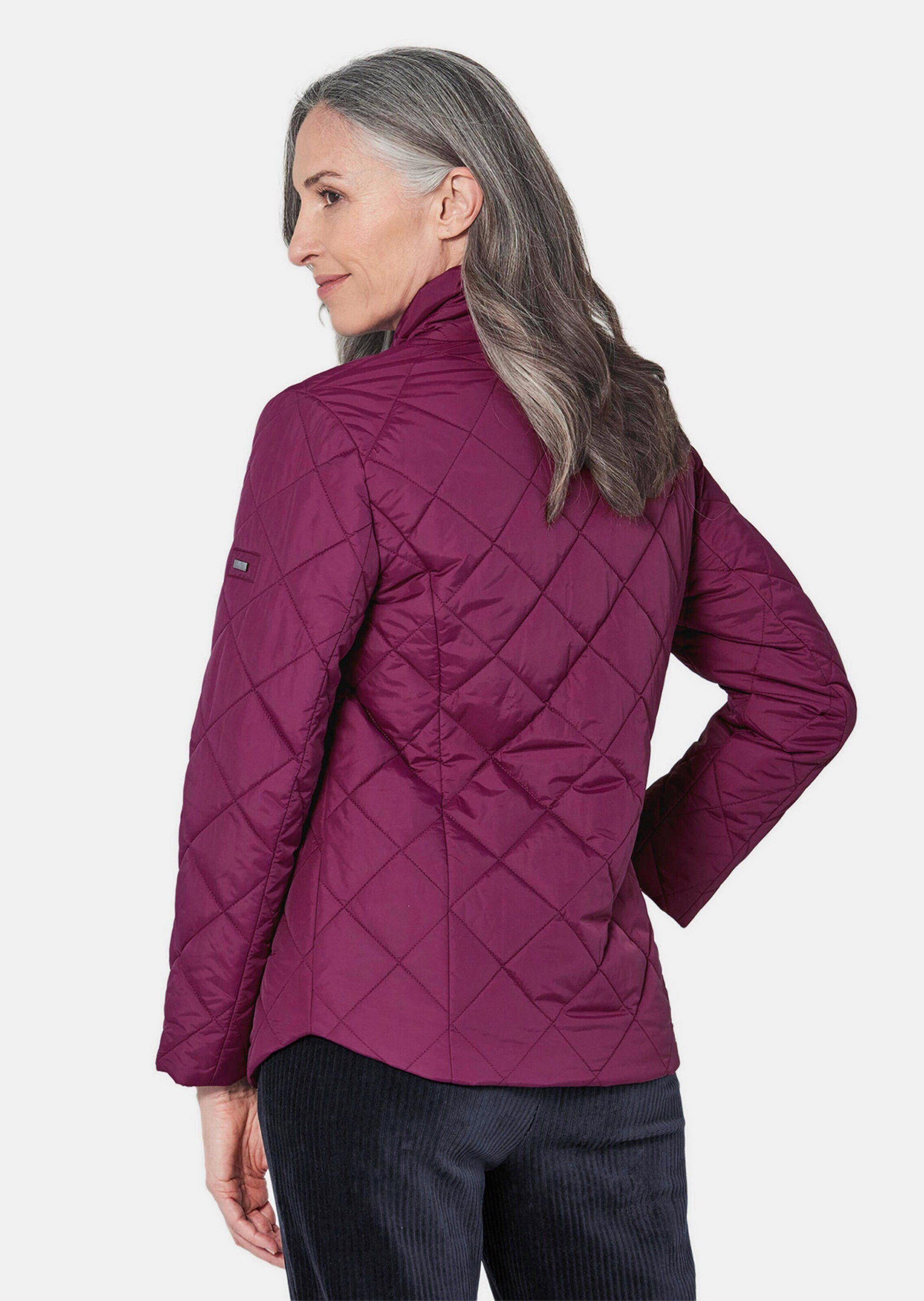 GOLDNER Steppjacke Kurzgröße: Moderne Winterjacke mit Stehkragen Rautensteppmantel mit Eingriffstaschen, Reißverschluss und Langarm