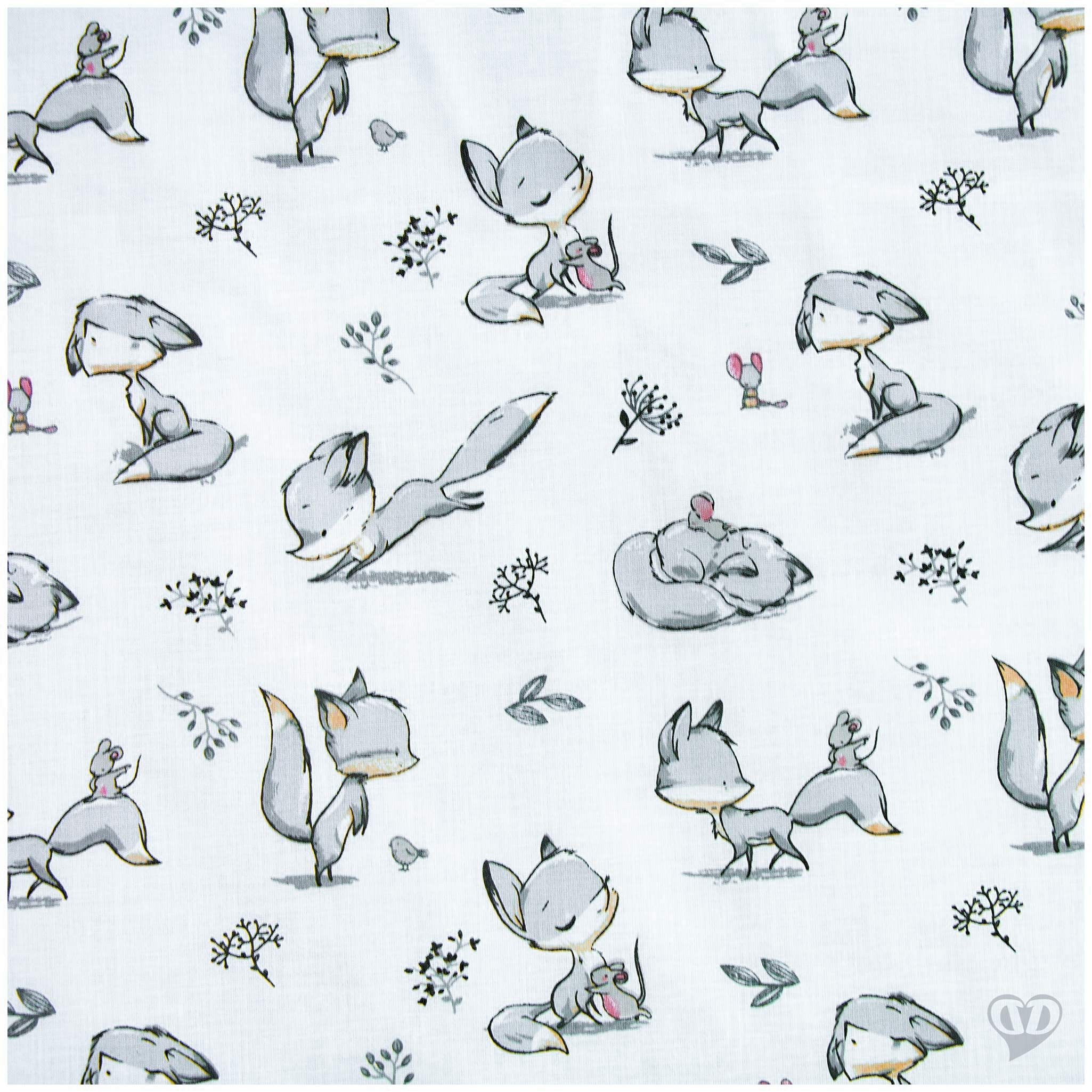 maDDma Stoff Kinderstoff Foxi und ihre Waldfreunde ab 0,5m x 1,6m Baumwolle