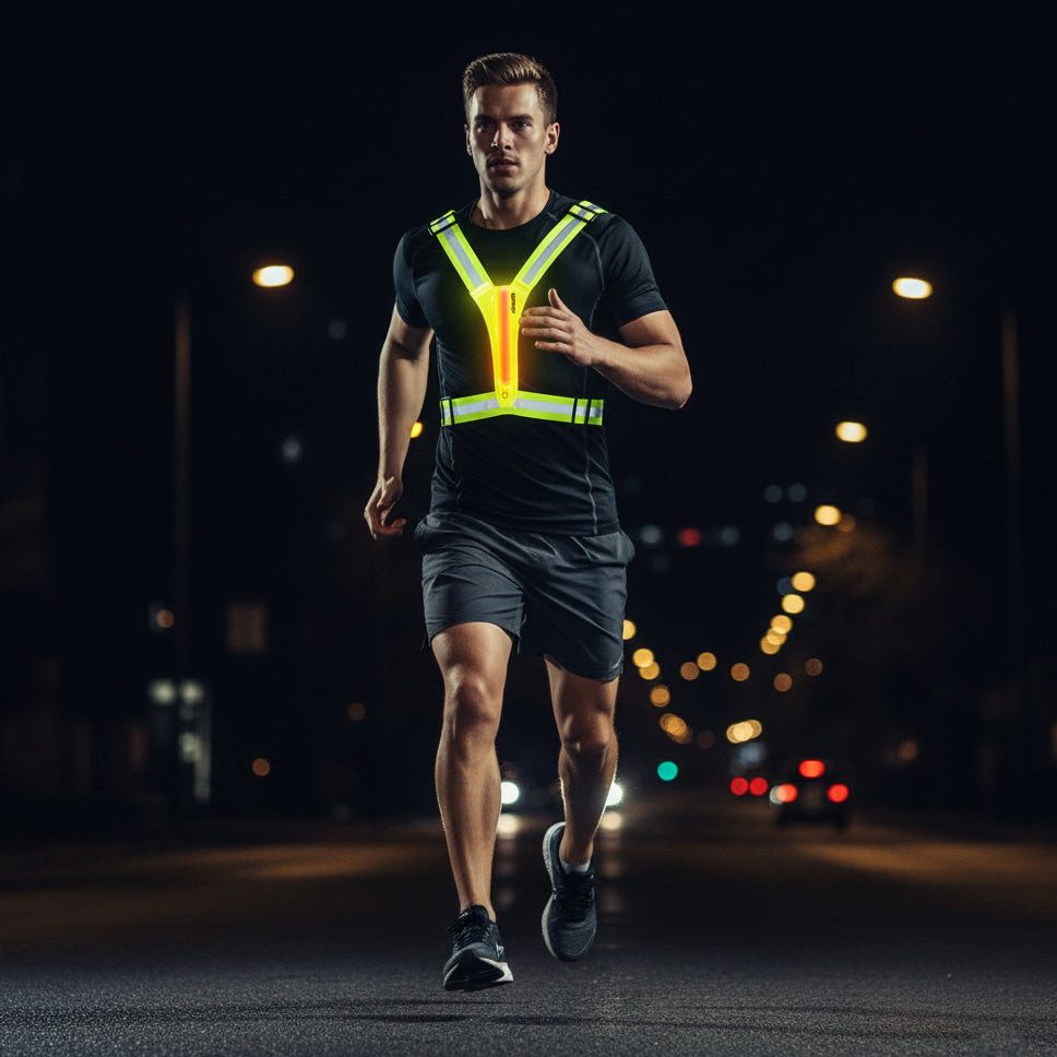 VirtuFit Reflektorband VirtuFit Reflektierende LED-Sicherheitsweste