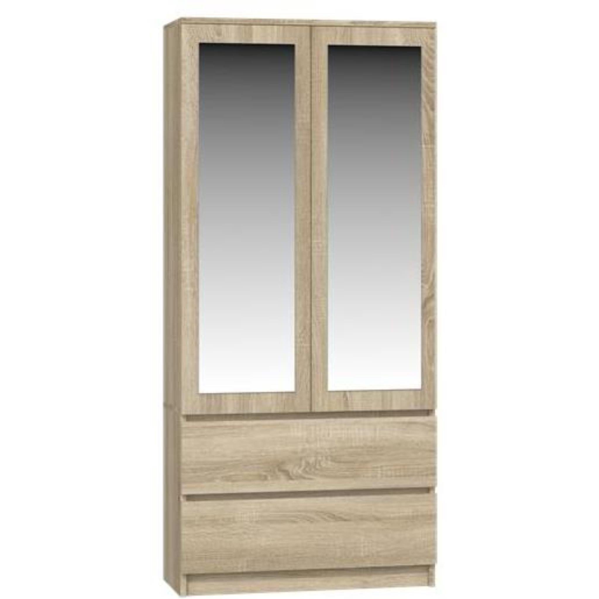Beautysofa Drehtürenschrank Rubin (2 Außenschubladen, 90 günstig online kaufen