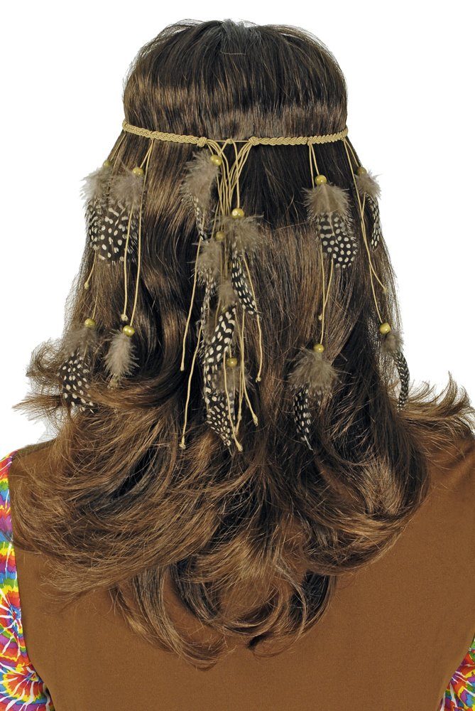 Das Kostümland Kostüm Kopfschmuck Kleiner Falke mit Federn, Hippie Wild