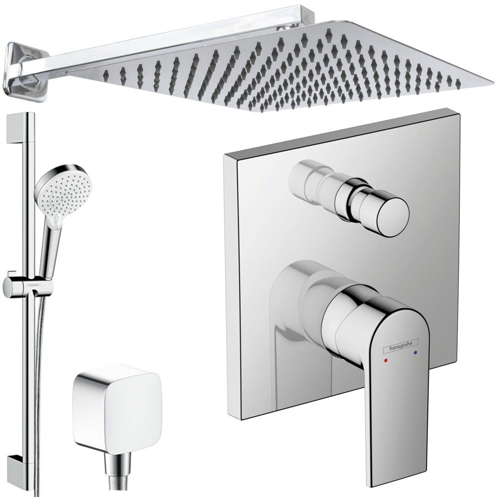 Hansgrohe und Jowi Duscharmatur Vernis Shape Unterputz Duschsystem mit Kopf günstig online kaufen