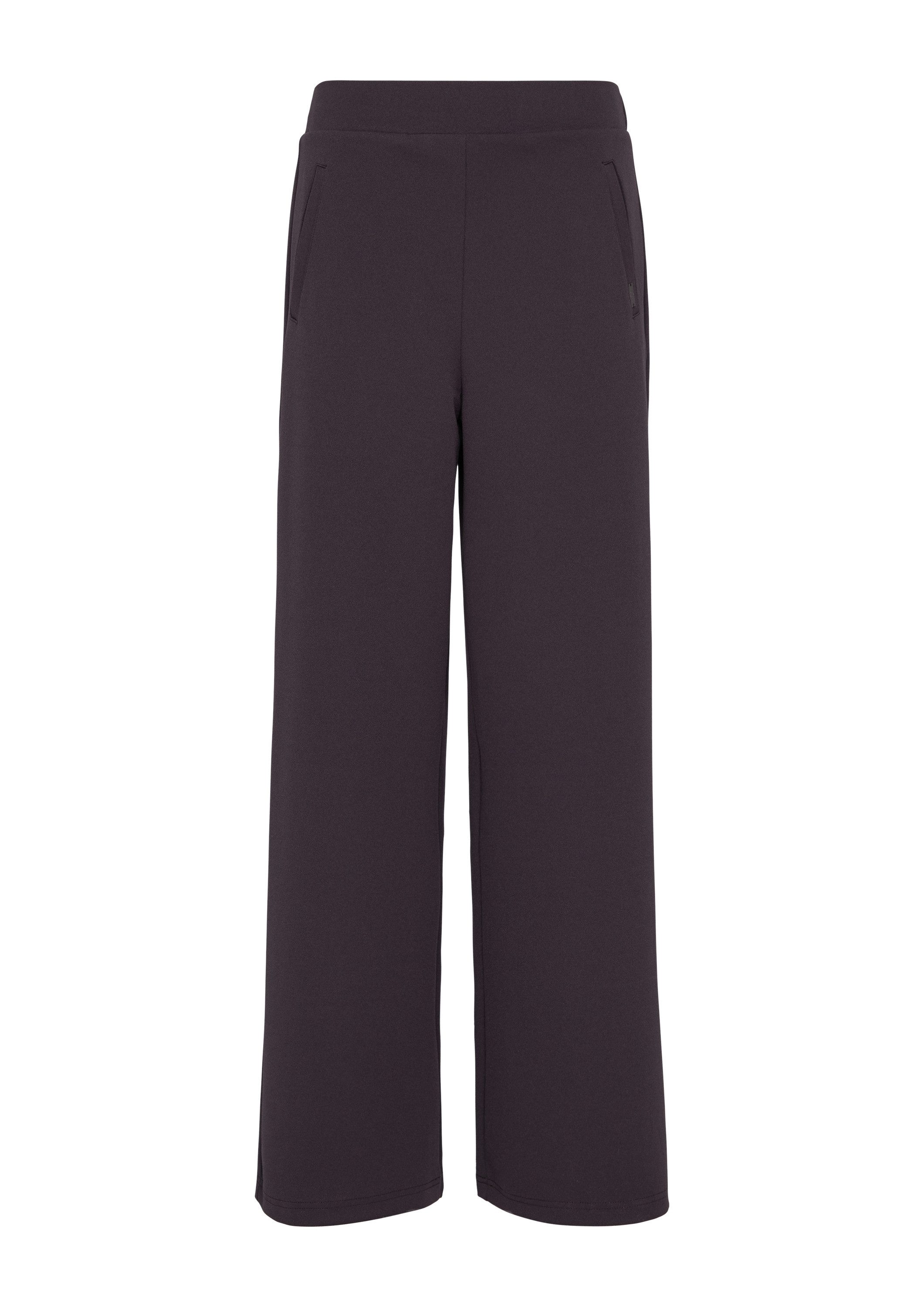 QS Chinos Hose Elastische High Waist Hose mit weitem Bein günstig online kaufen