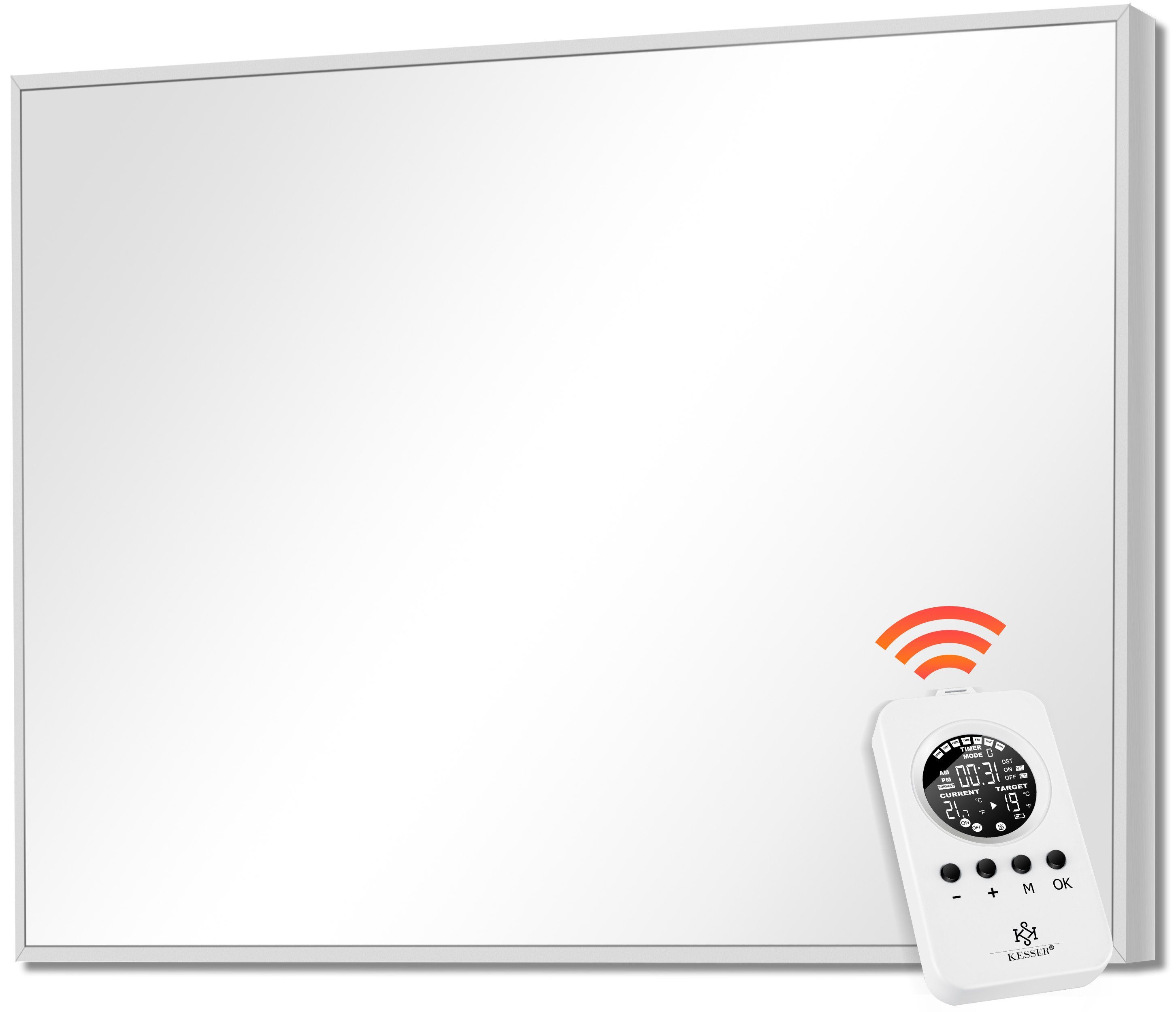 KESSER Infrarotheizung, mit Thermostat, IP44 Schutzklasse & 28 Routineprogramme