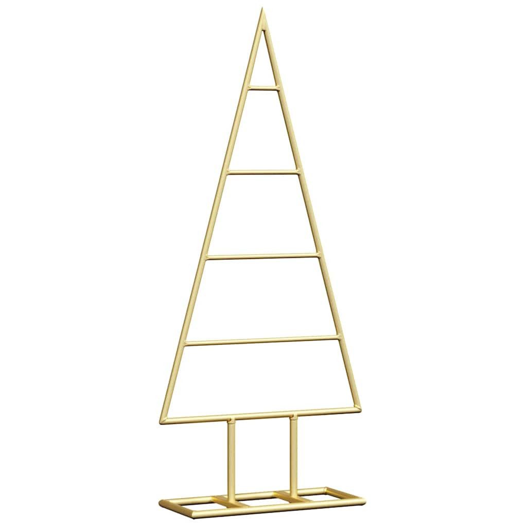 vidaXL Künstlicher Weihnachtsbaum Metall Weihnachtsbaum Gold 60 cm Pulverbeschichteter Stahl