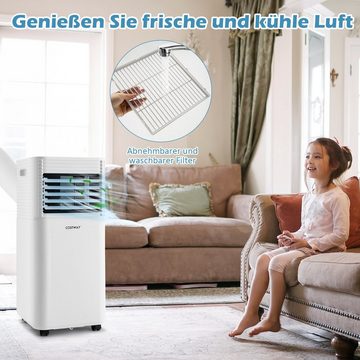 COSTWAY 3-in-1-Klimagerät, 9000BTU/2,6kW, für 52m³, Fernbedienung, 16℃-32℃