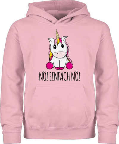 Shirtracer Hoodie Nö! Einfach Nö! Einhorn Unicorn Lustig Bevor Du fragst Nein Statement Sprüche Kinder