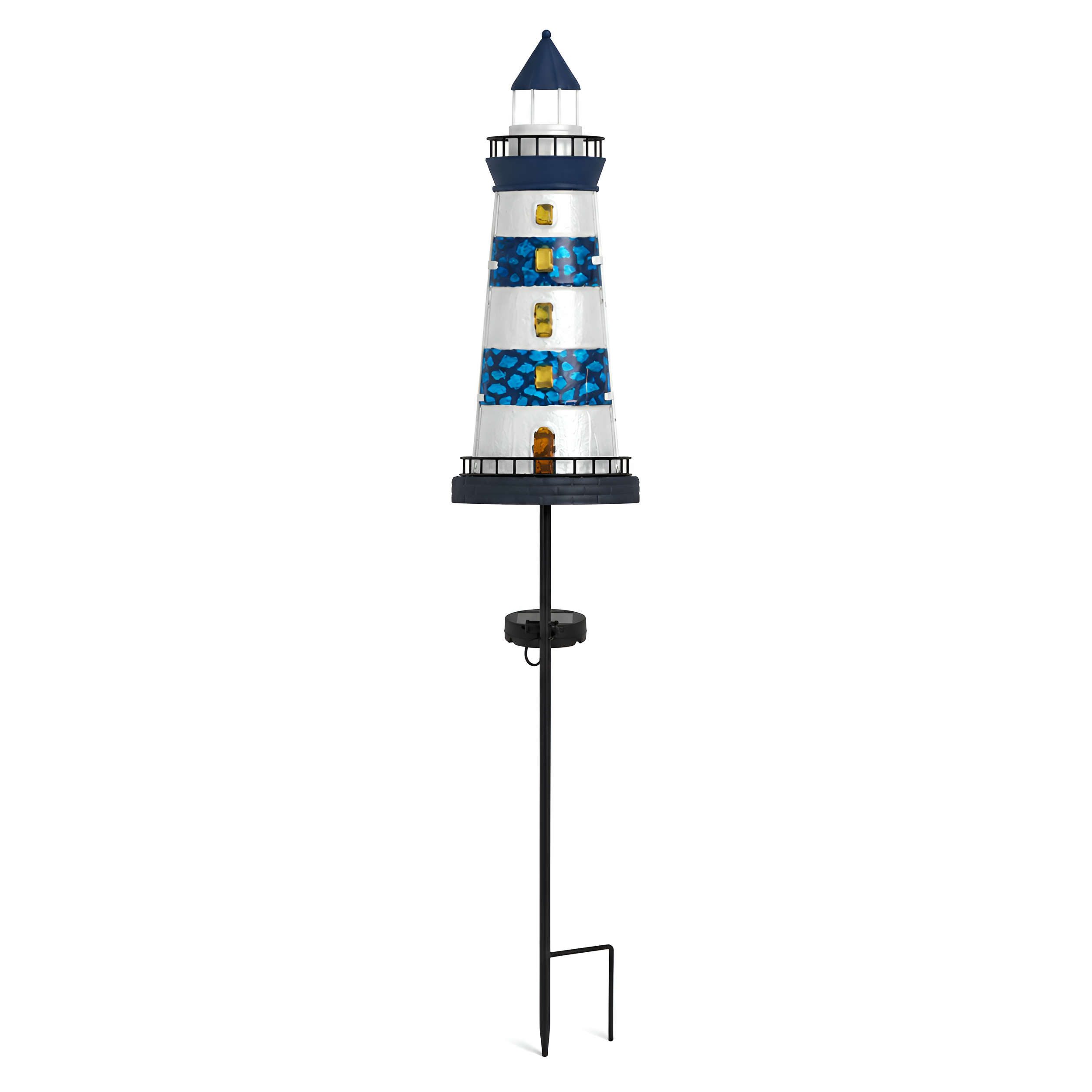 colourliving LED-Dekofigur LED Solar-Gartenstecker »Leuchtturm & Segelboot« für Garten und Beet, Maritimes Design, Solarbetrieb – Bild 4 von 5