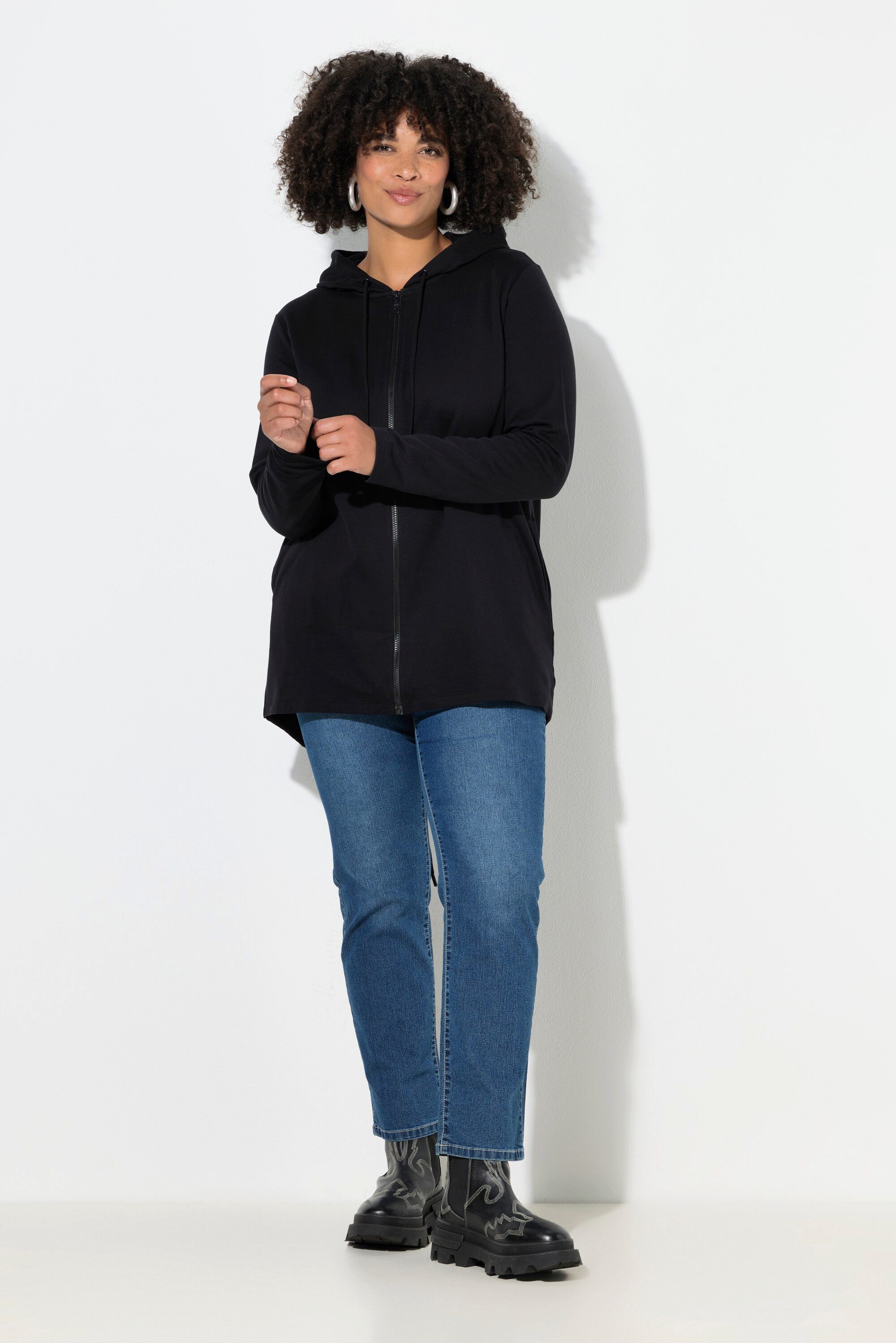 Angel of Style Sweatjacke Sweatjacke A-Linie Smileys auf dem Rücken Kapuze günstig online kaufen