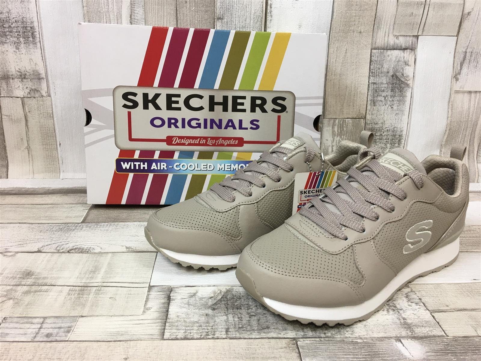 Skechers Skechers Damen Schnürer beige Sneaker, Sohlenmaterial außen:  sonstiges Material