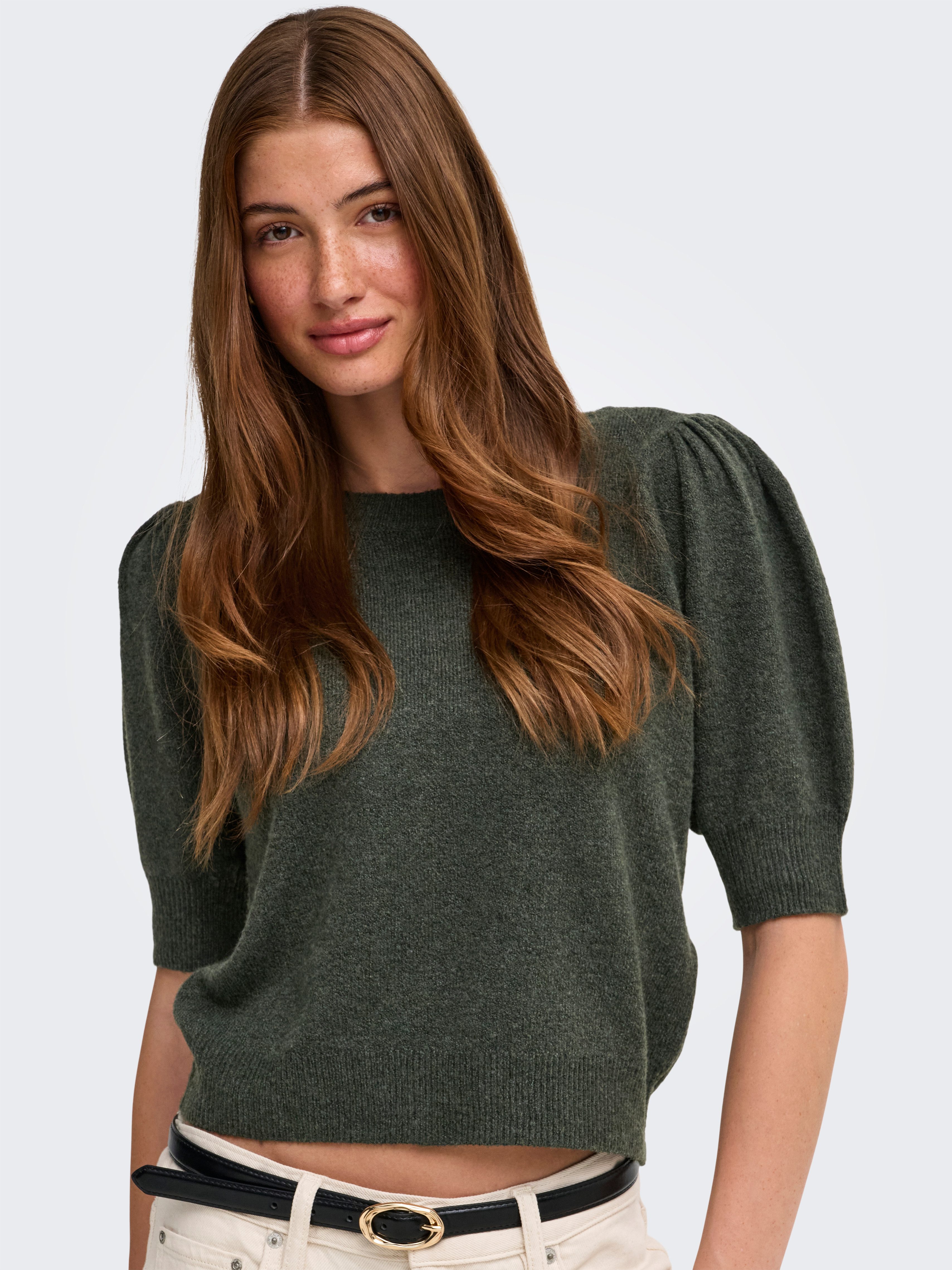 ONLY Strickpullover ONLRICA LIFE 2/4 PULLOVER KNT NOOS Materialmix, regular fit