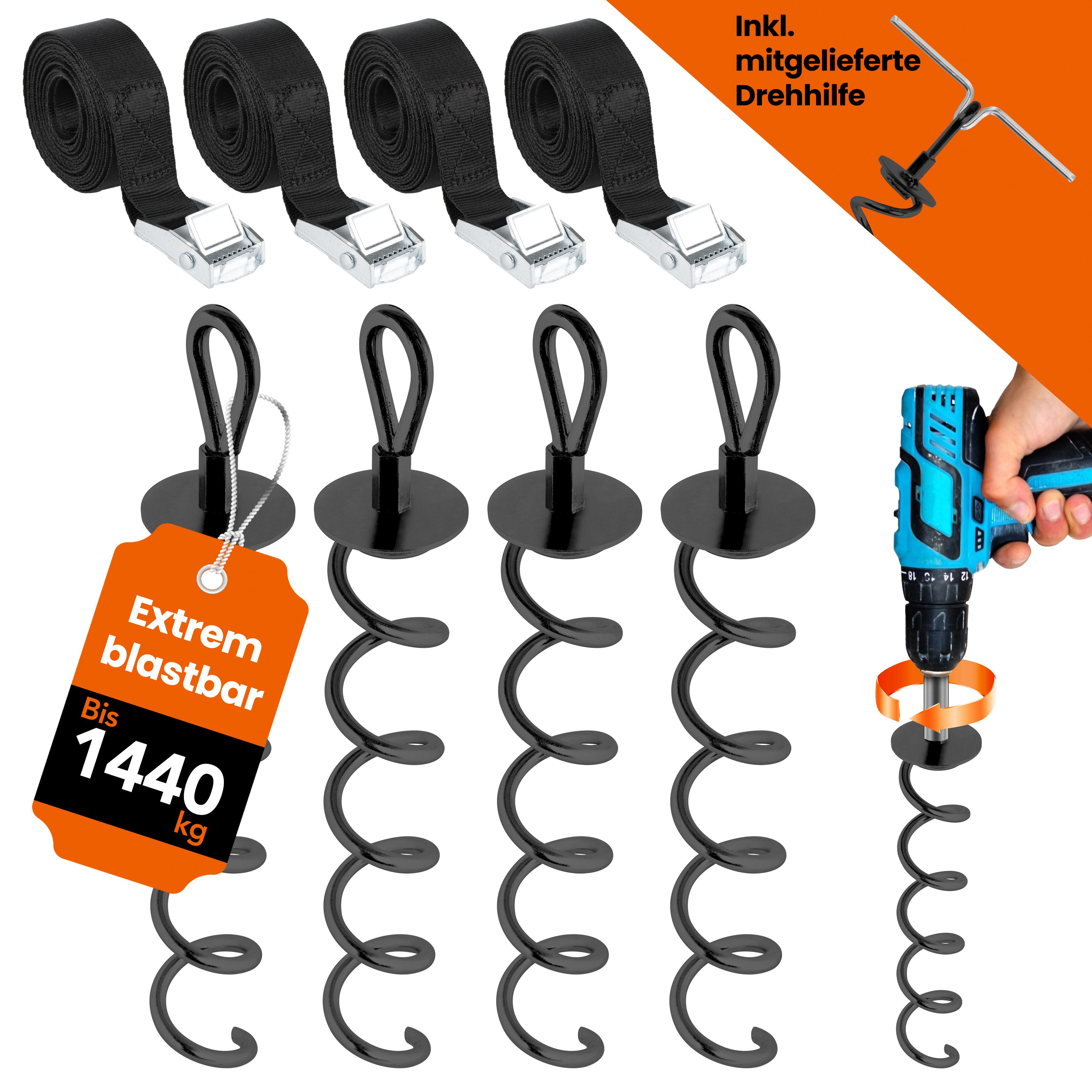 NewHabitat Bodenanker Erdanker zum Eindrehen für Trampolin, Schaukel, etc i günstig online kaufen