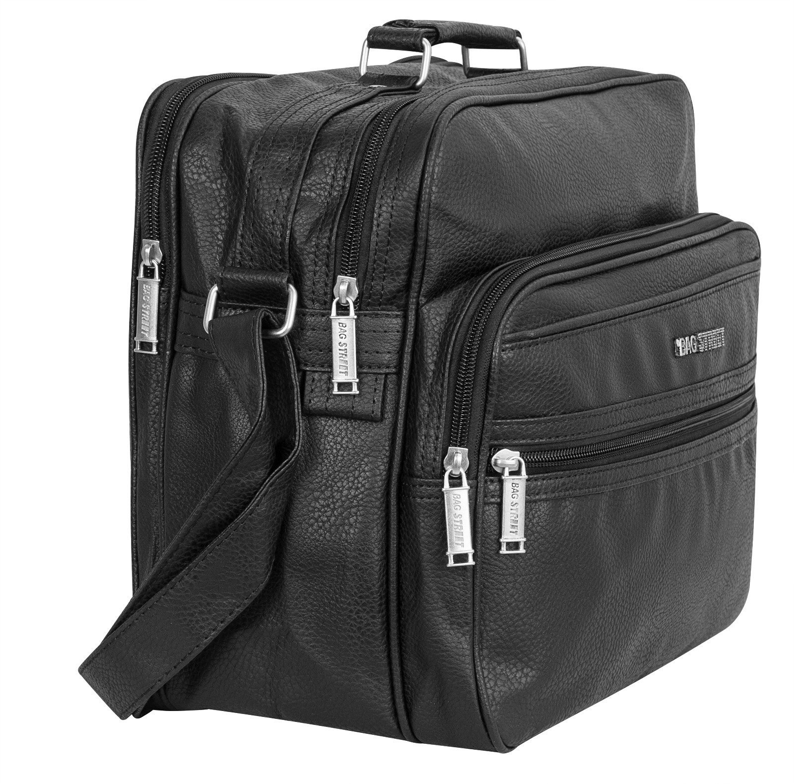 BAG STREET Umhängetasche Bag Street Herrentasche Arbeitstasche Flugbegleiter Tasche Schwarz