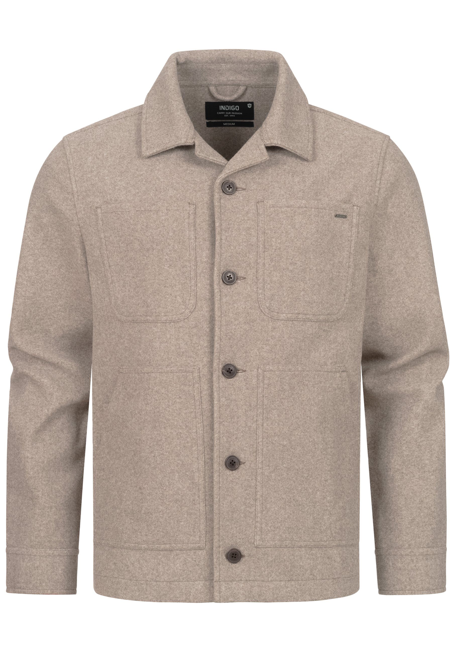 Indicode Sommerjacke INMacking Overshirt-Jacke mit Hemdkragen günstig online kaufen