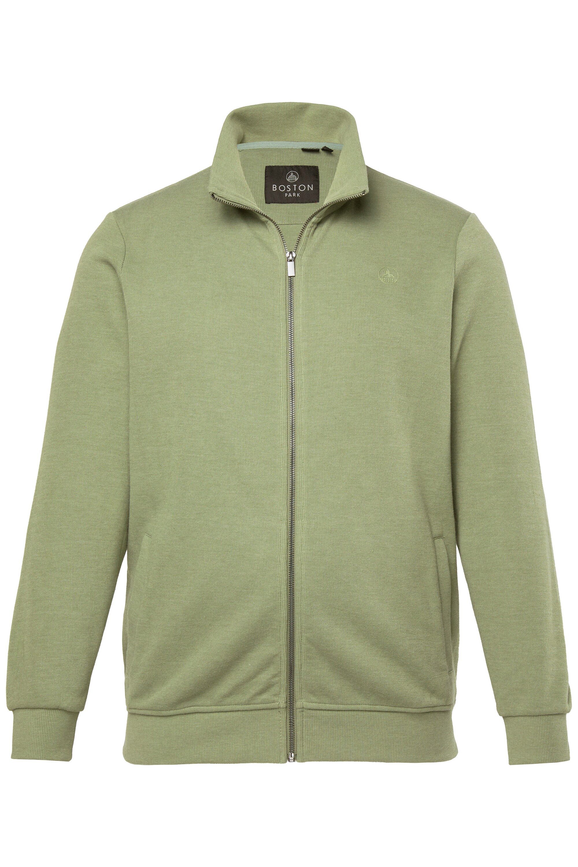 Fleecejacke Sweatjacke Rippsweat Stehkragen