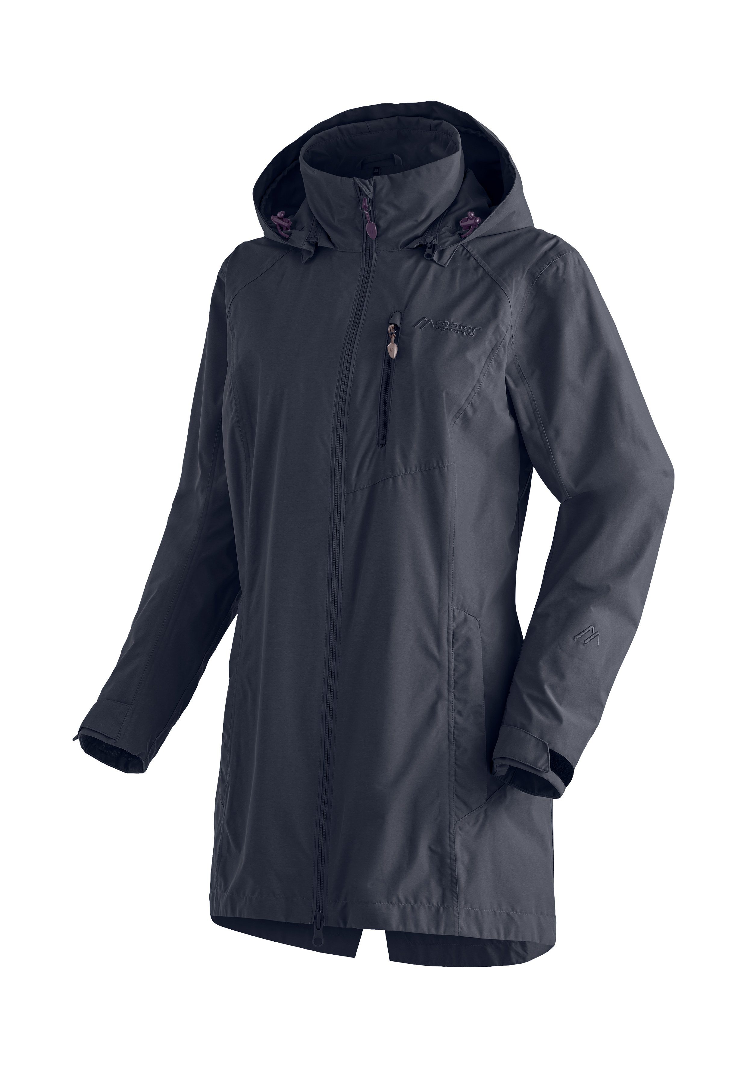 Maier Sports Funktionsjacke Perdura Coat W Modischer Mantel mit vollem Wetterschutz dunkelblau | Outdoormäntel