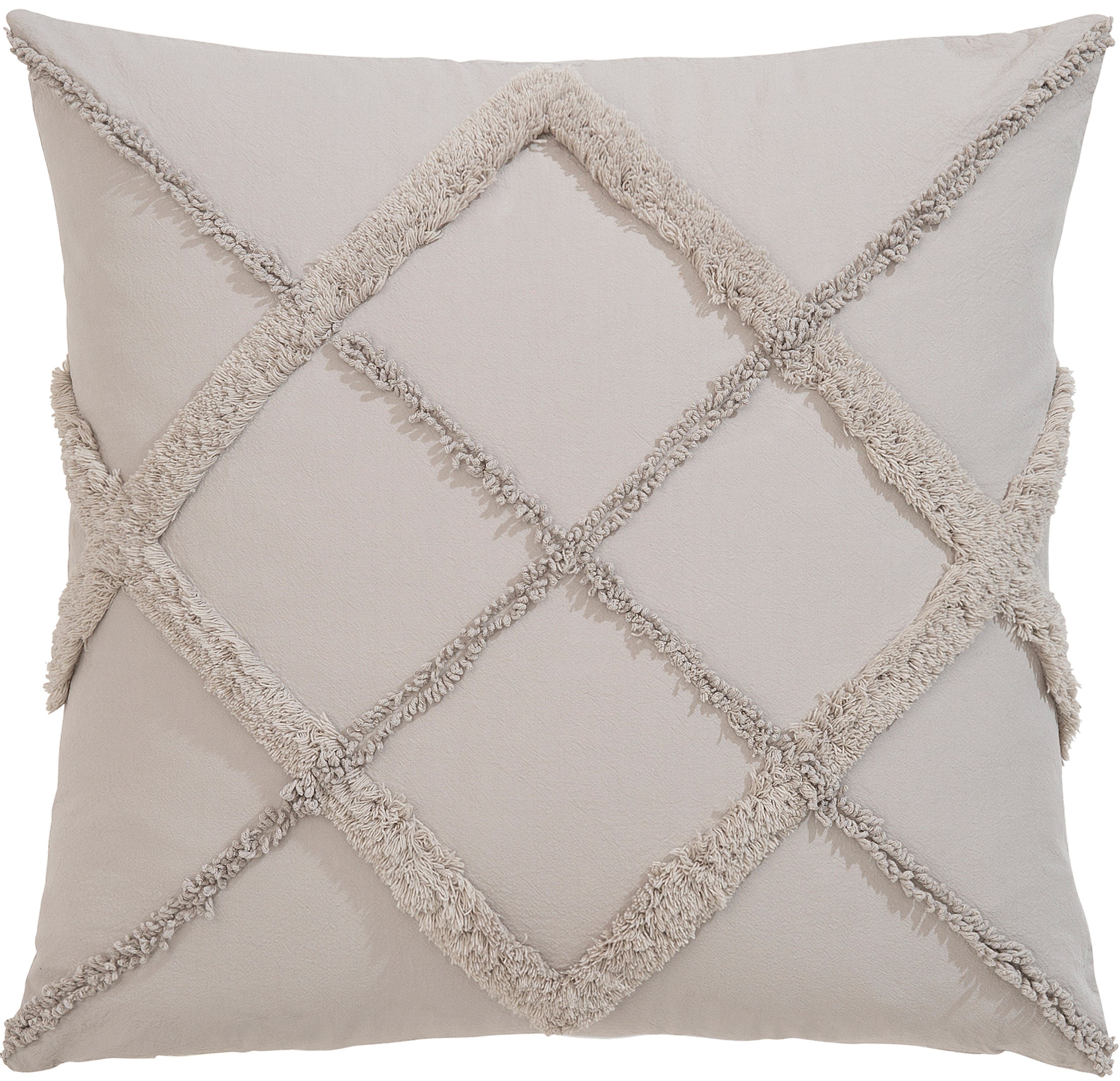 OTTO home Dekokissen Monnia, unifarben, Kissenhüllen ohne Füllung mit Reißverschluss, 2 Stück