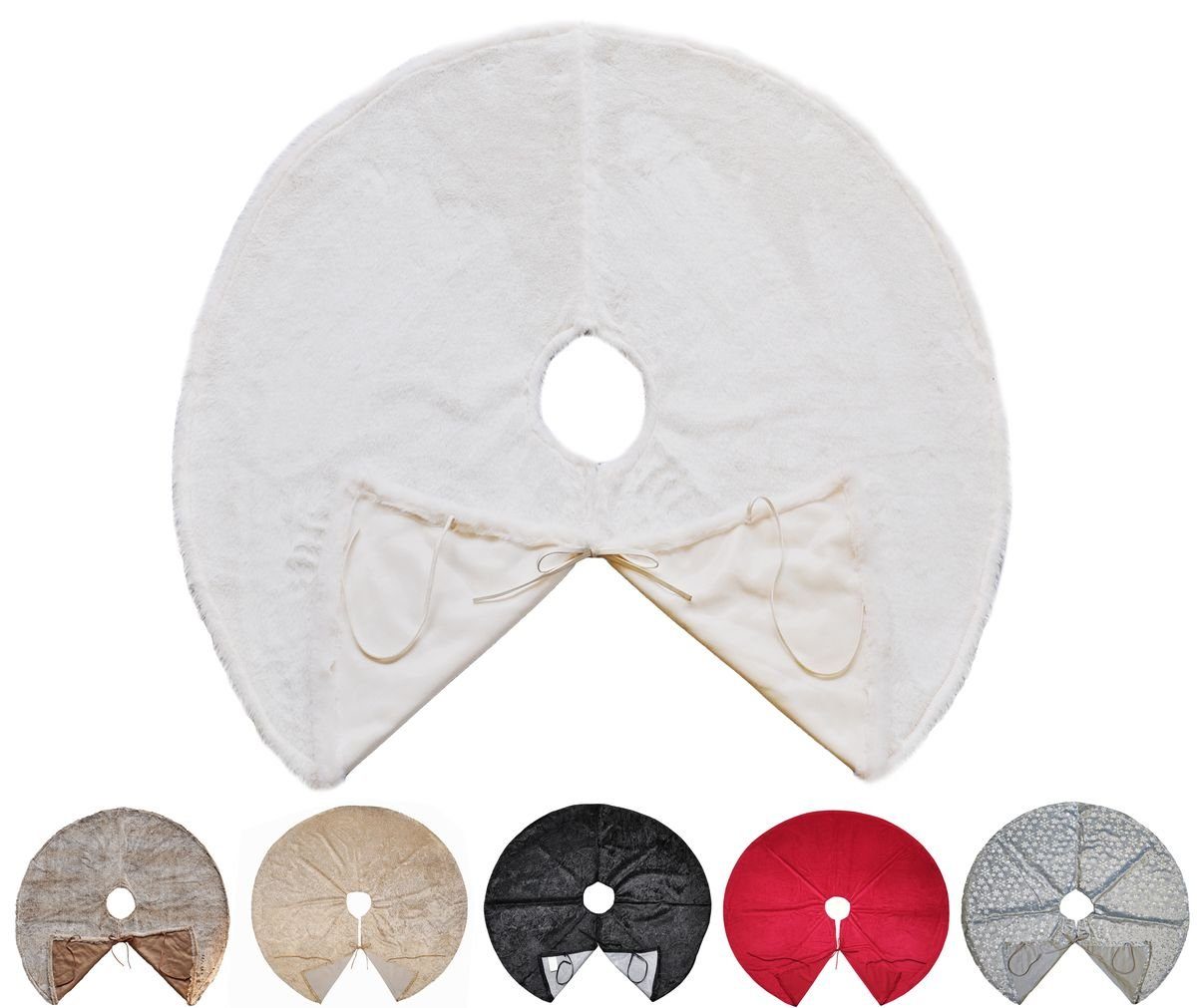 JACK Weihnachtsbaumdecke Kuschlige Christbaumdecke Rund Ø 120cm Weihnachtsb günstig online kaufen