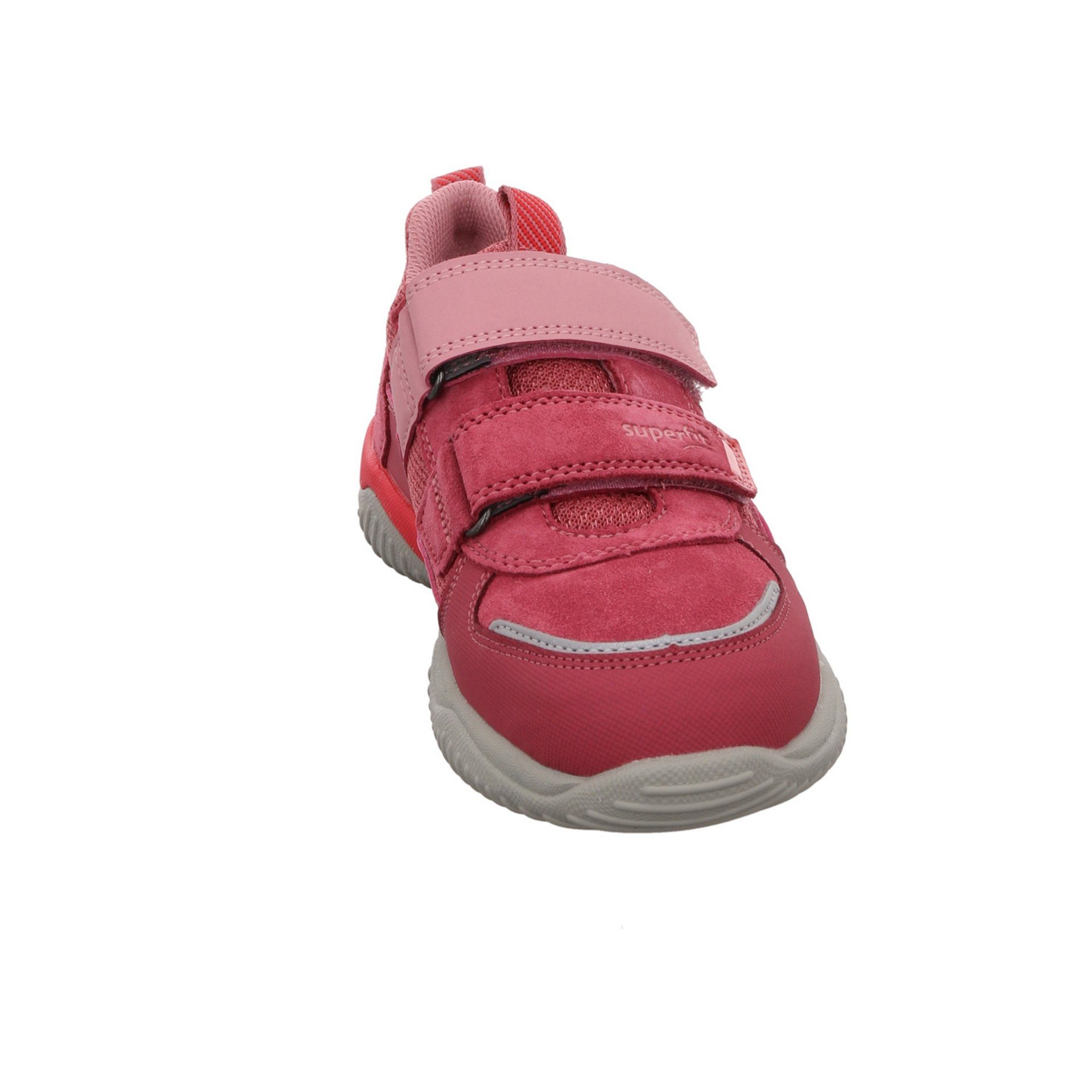 Superfit Jungen Schnürhalbschuhe Leder-/Textilkombination rot Klettschuh Storm pink Schnürschuh