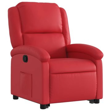 vidaXL Sessel Relaxsessel mit Aufstehhilfe Rot Kunstleder (1-St)