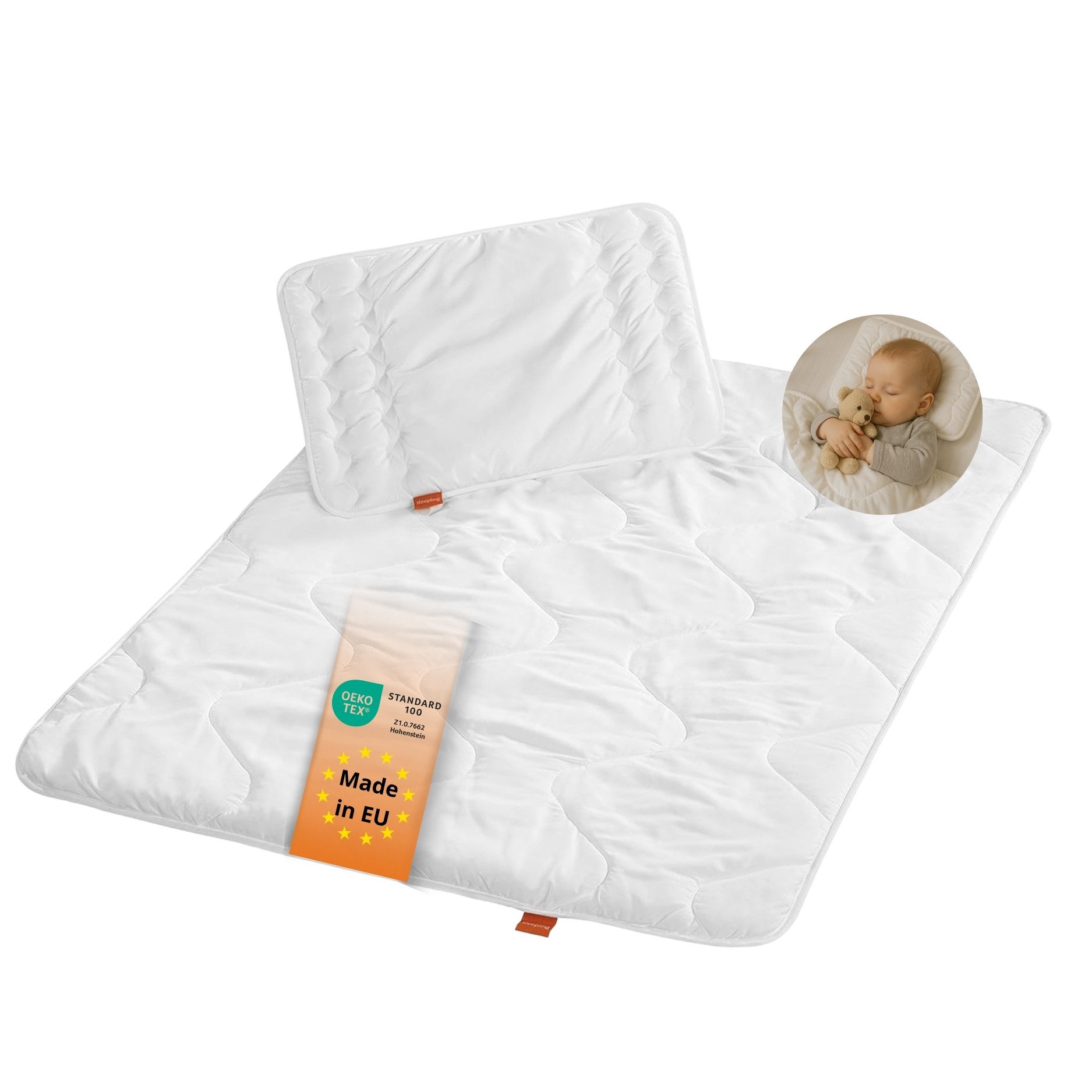 sleepling Kinderbettdecke + Microfaserkissen Babybetten Set, Bettdecke 100 günstig online kaufen