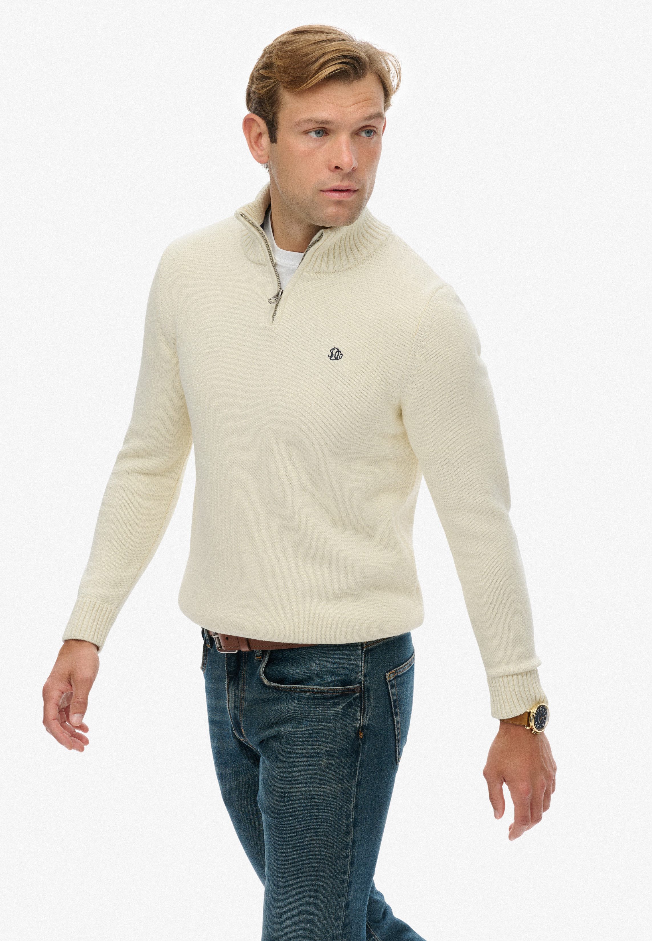 Superdry Strickpullover COTTON KNIT HENLEY
