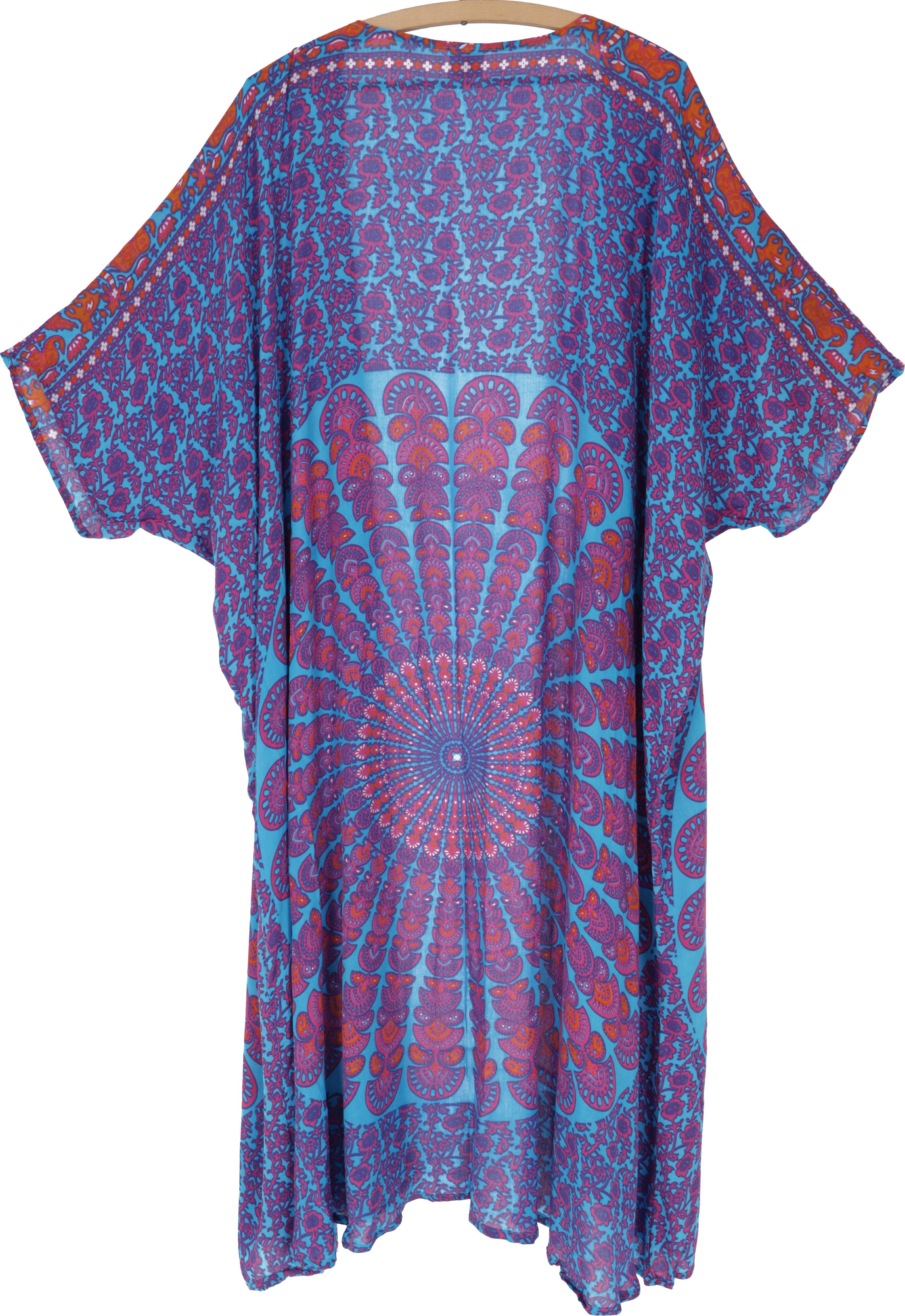 Guru-Shop Kimono Leichter Sommer Kimono, Umhang, Strandkleid mit.., alternative Bekleidung – Bild 2 von 3