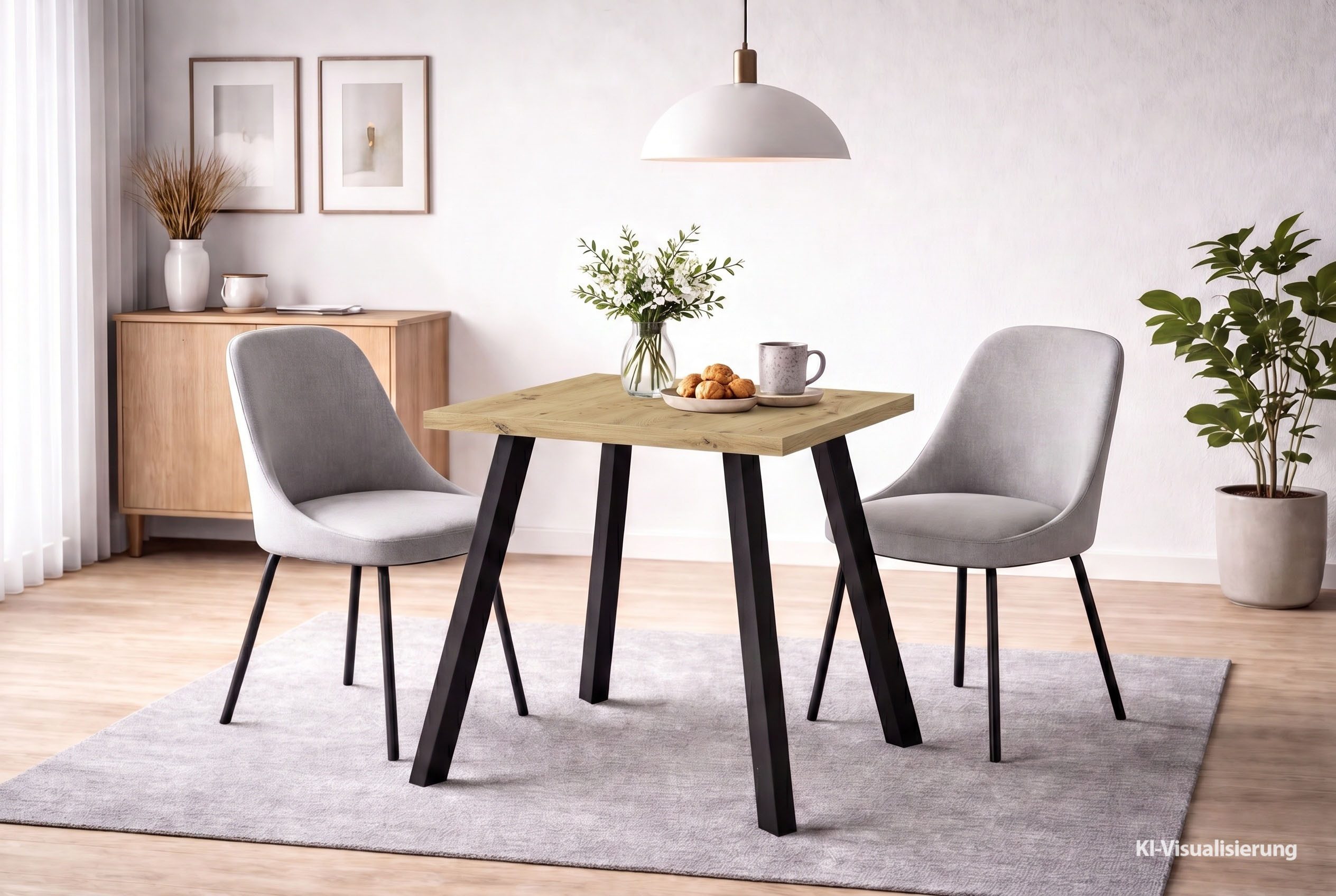 Mäusbacher Bistrotisch Big Bistro Metall, Eckige Platte BHT 70x75x70 cm
