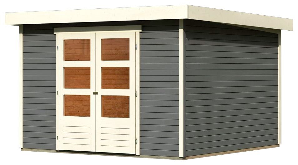 Thumbnail - Karibu Gartenhaus Arnis 6, BxT: 334x331 cm, naturbelassen oder terragrau