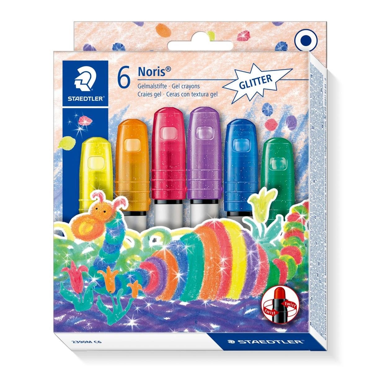 Malstift STAEDTLER Noris 2390 Gelmalstift - Glitter - 6 Farben