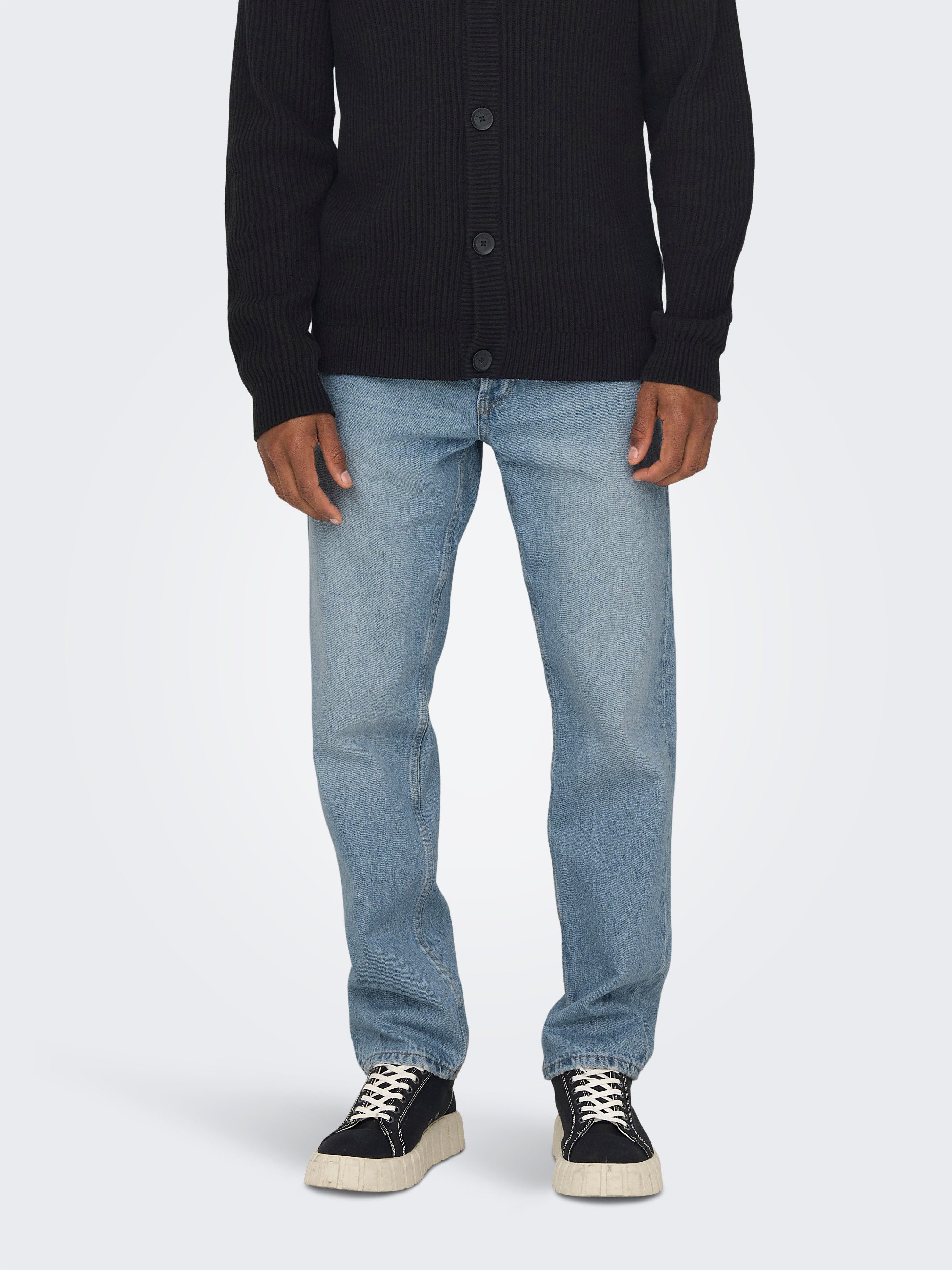 ONLY & SONS Regular-fit-Jeans ONSEDGE STRAIGHT BROMO 0017 DOT DNM NOOS