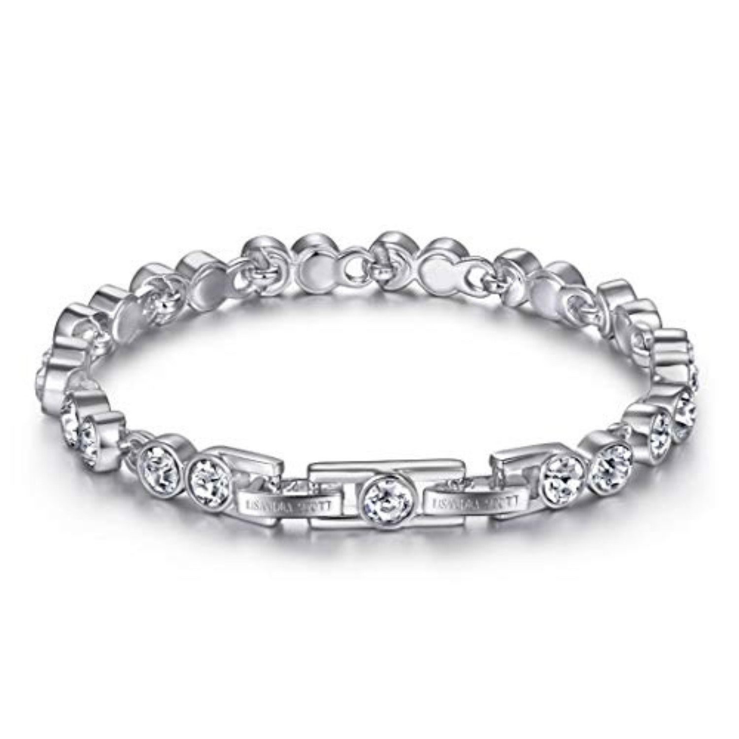 Lisandra Scott Tennisarmband Strahlendes Shiny Deluxe Tennisarmband mit funkelnden Steinen, 17,5 cm Luxus – das Armband, das Stil, Glanz & Komfort vereint