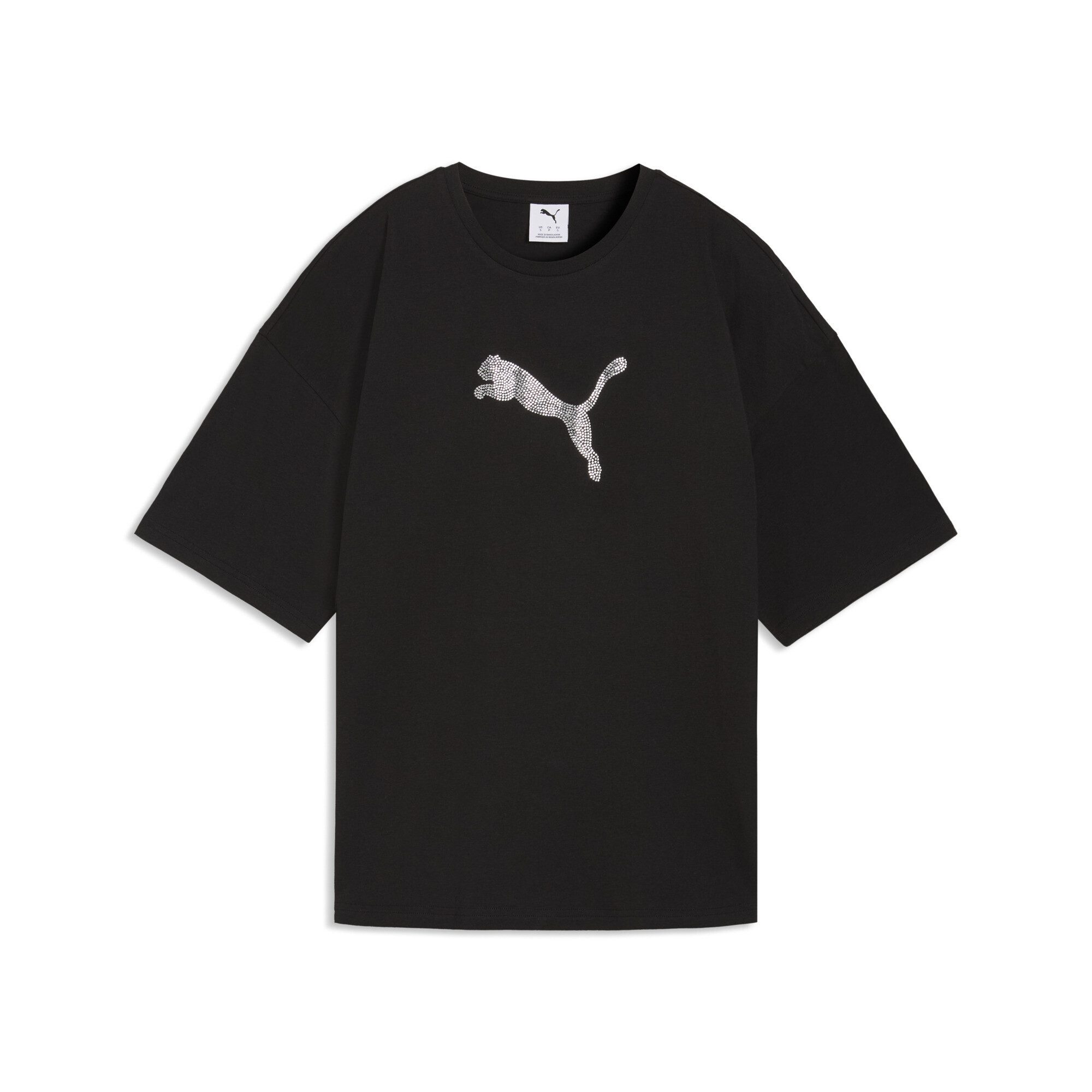 PUMA T-Shirt Essentials Graphics Bedazzled Oversized T-Shirt Damen