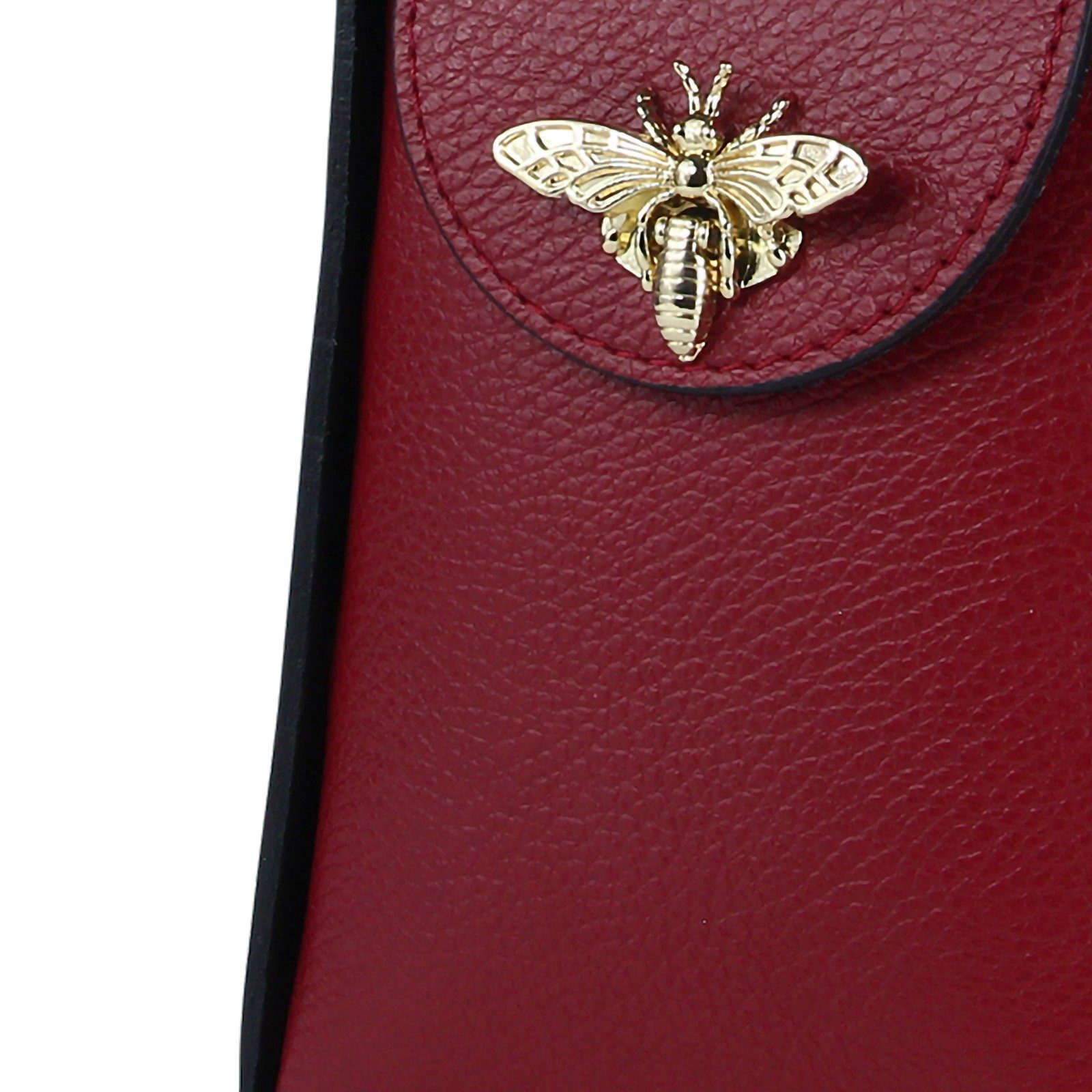 Toscanto Umhängetasche Toscanto Damen Umhängetasche Leder Tasche (Umhängetasche), Damen Umhängetasche Leder, rot, Größe ca. 13cm