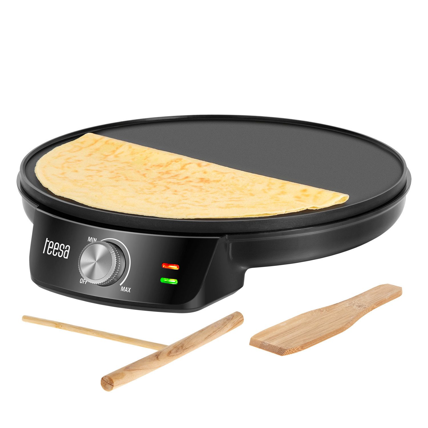 Teesa Pfannkuchenplatten TSA3235 Elektrische Pfannkuchenpfanne, Durchmesser 30 cm, Leistung 1200 W
