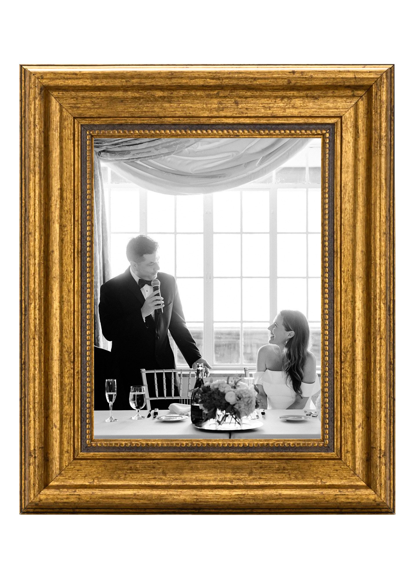 CABBEL Bilderrahmen Vintage Barock-Bilderrahmen Gold & Silber, Wohnzimmer, viele Größen, (1 St), hochwertige Verarbeitung, Dekorativ & Elegant, Antik Look für Poster