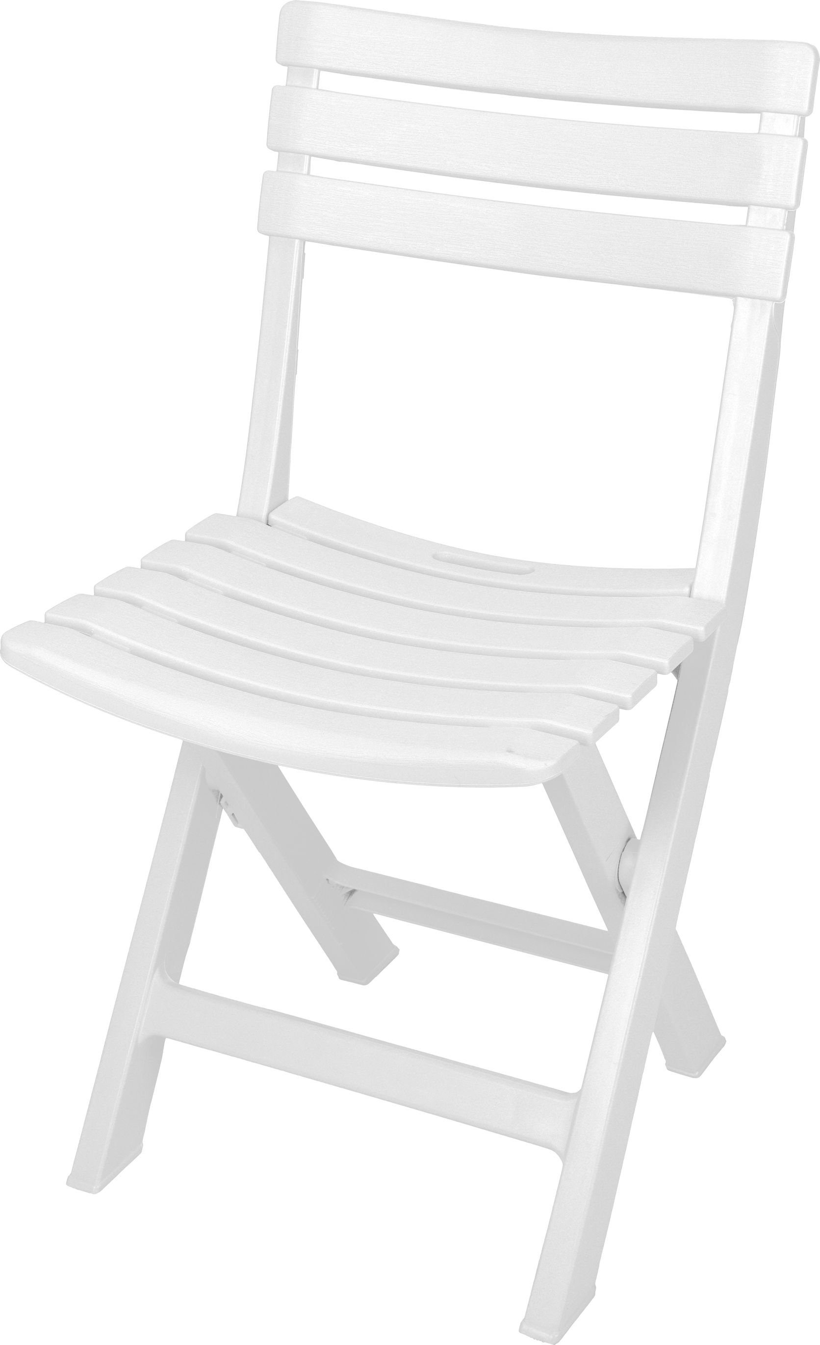 Kunststoff St), cm Terrasse weiß 45 Stuhl 1 Balkon x klappbar Klappstuhl Spetebo (Einteilig, Garten Klapp 80 - Klappstuhl