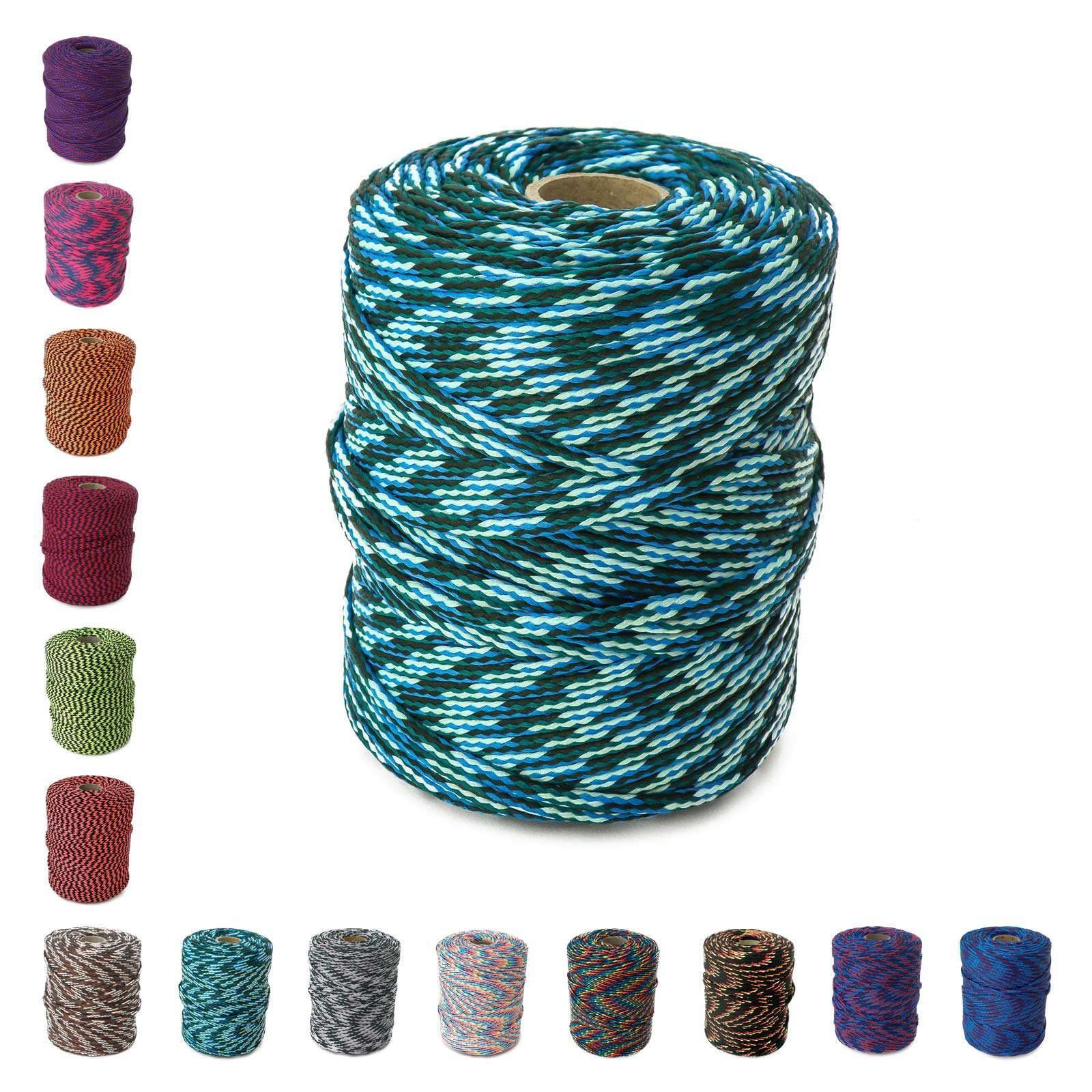 maDDma 100m Polyester-Schnur Kordel 4mm, mehrfarbig, günstig online kaufen
