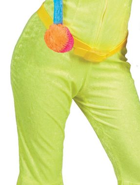 Das Kostümland Kostüm Disco Anzug Neon Gelb - Hippie Kostüm für Damen